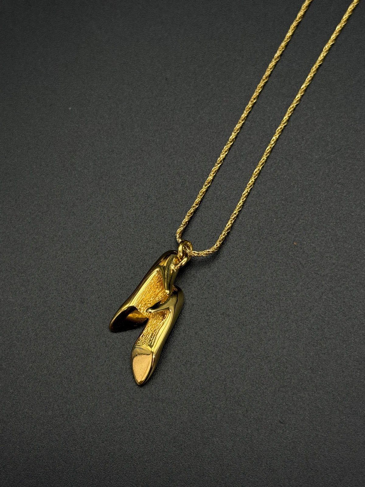 Dior Gold Pumps Charm Necklace