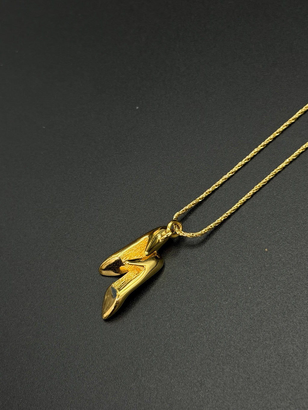 Dior Gold Pumps Charm Necklace