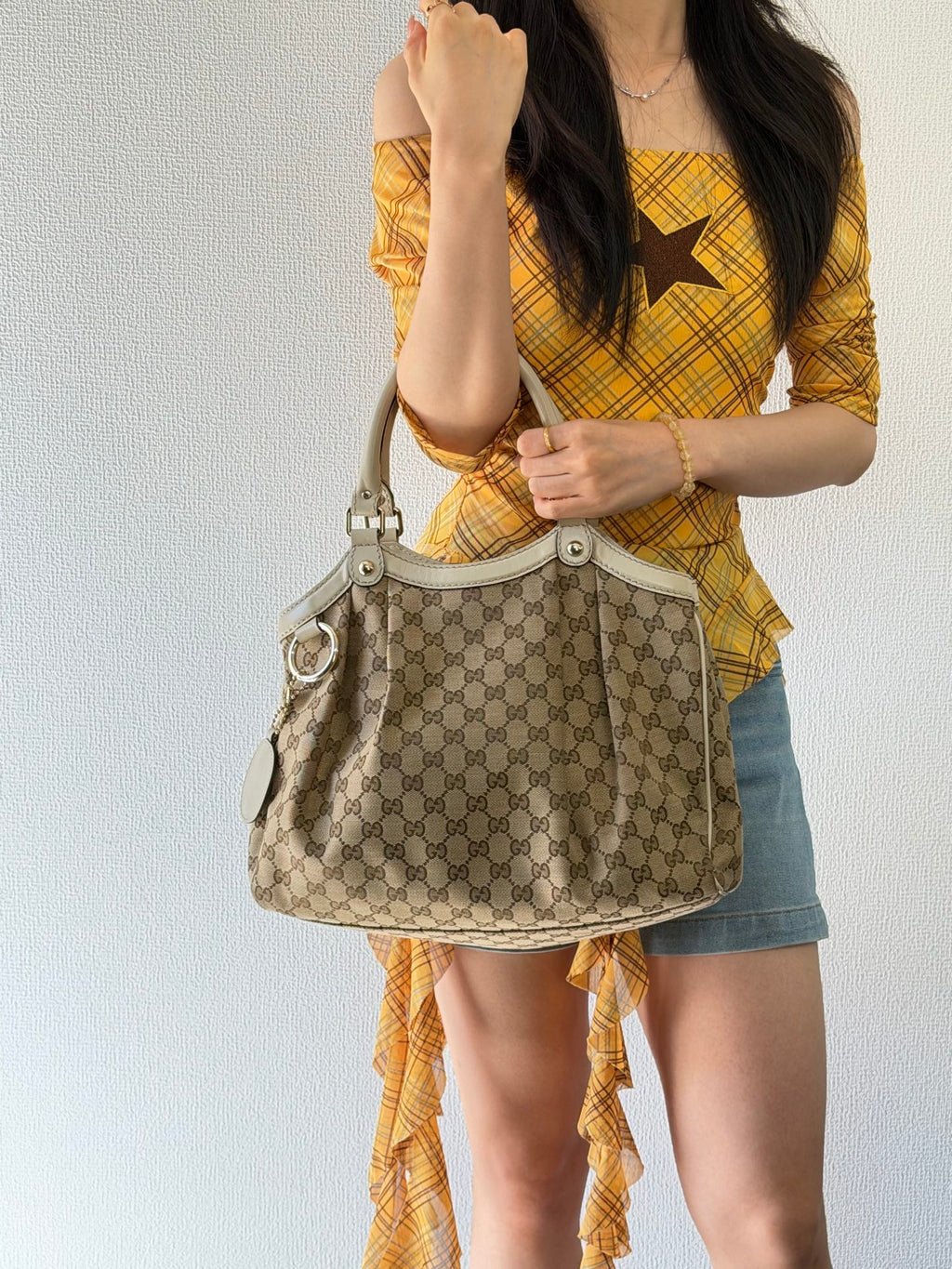 Gucci Sukey Medium Tote Bag GG Canvas