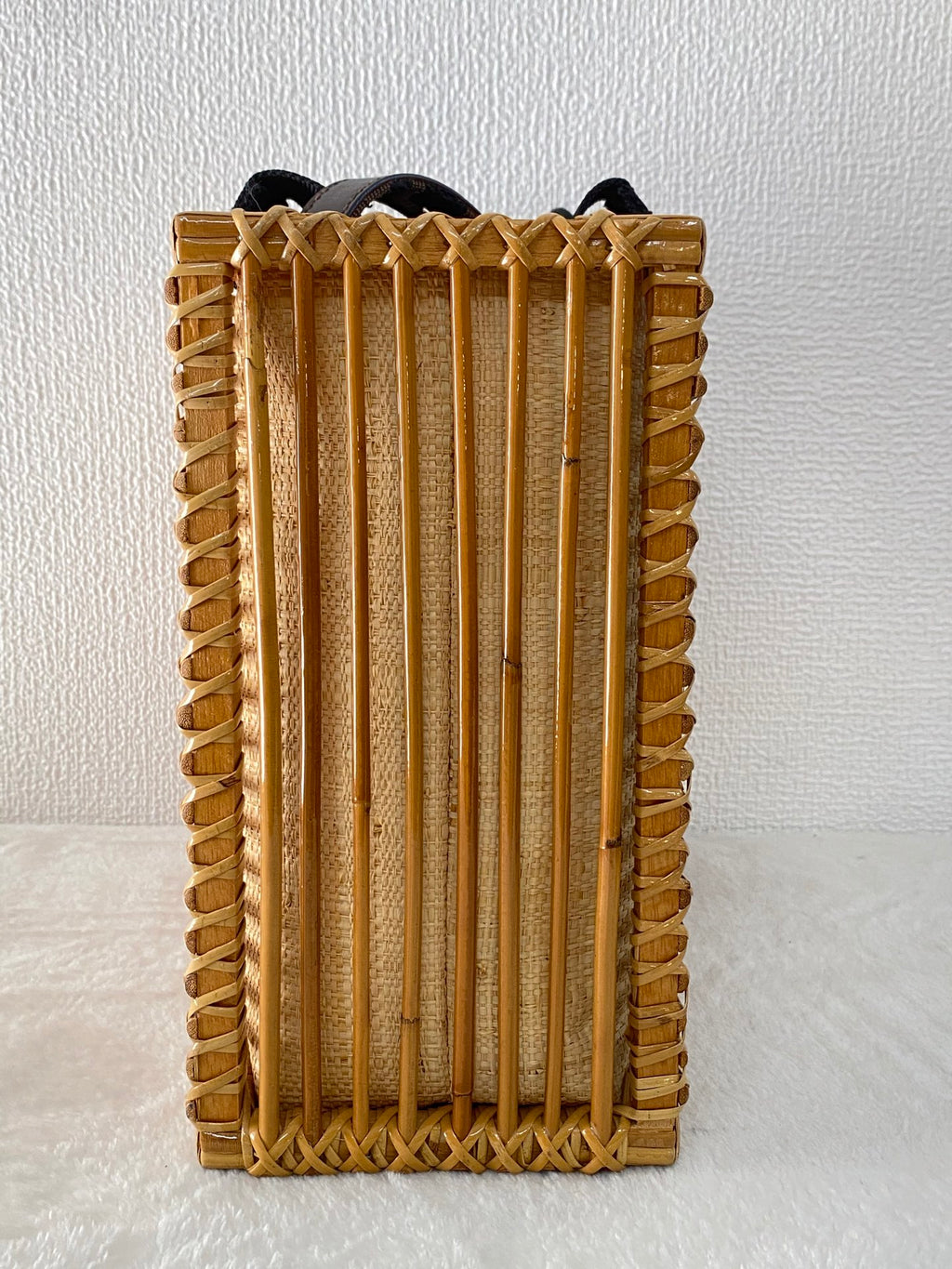 Fendi Square Rattan Basket Tote Bag