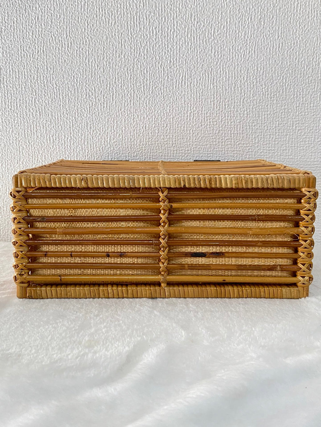 Fendi Square Rattan Basket Tote Bag