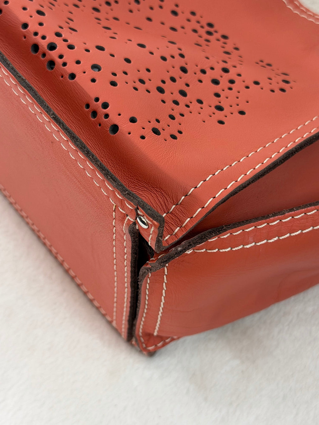 Loewe Anagram Perforated Leather Tote Bag