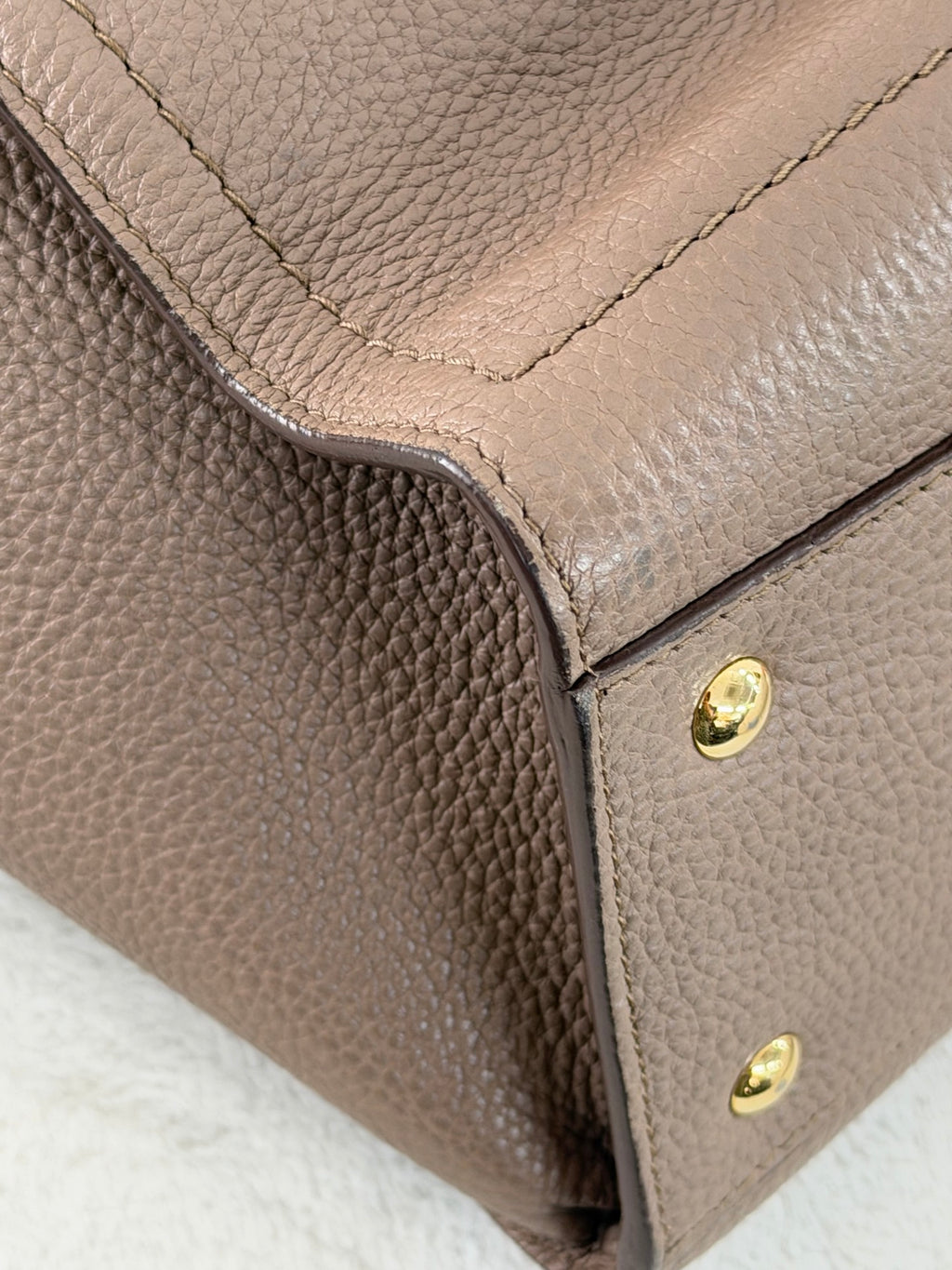 Salvatore Ferragamo Small Amy Pebbled Calfskin Tote