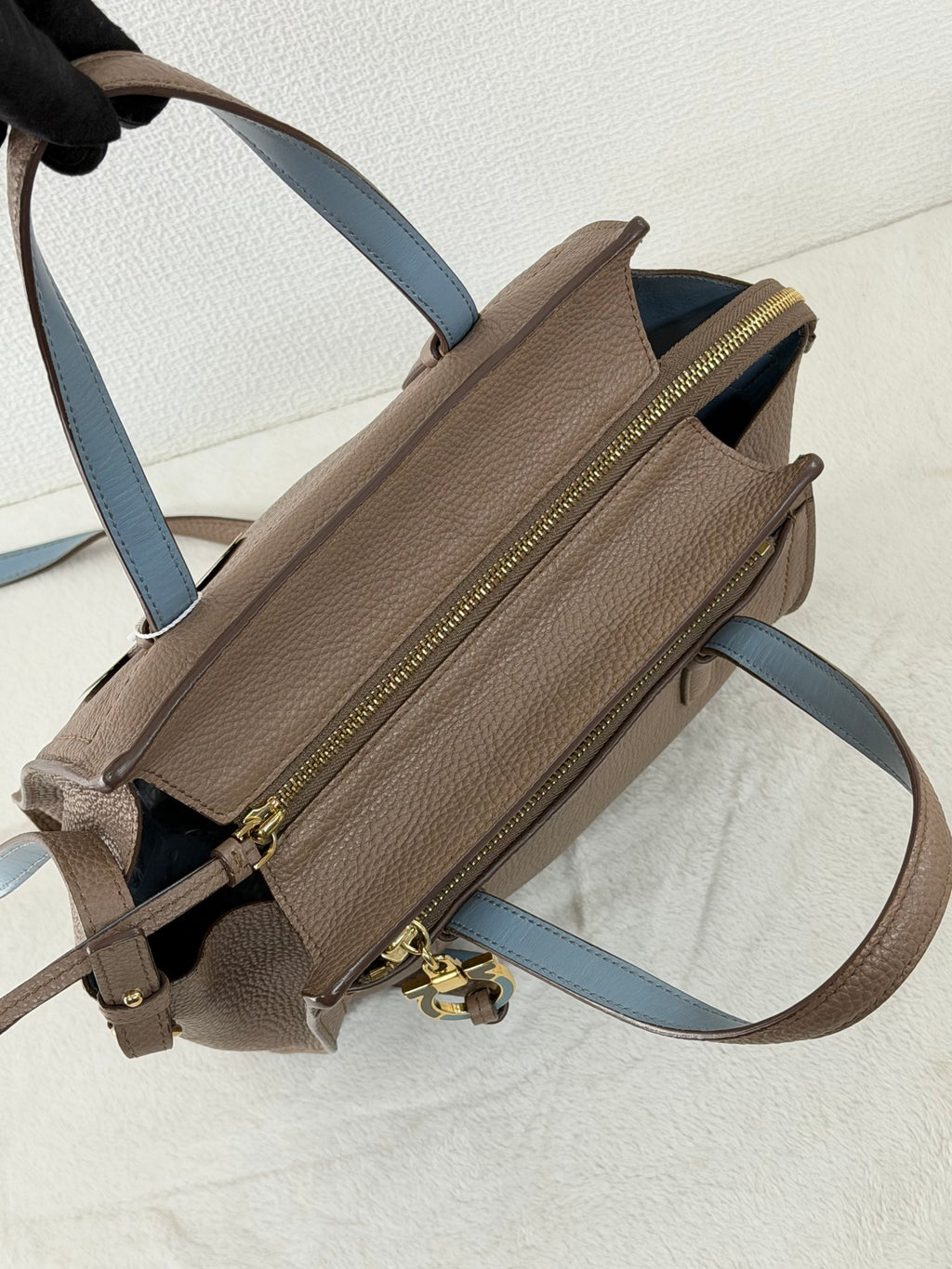 Salvatore Ferragamo Small Amy Pebbled Calfskin Tote