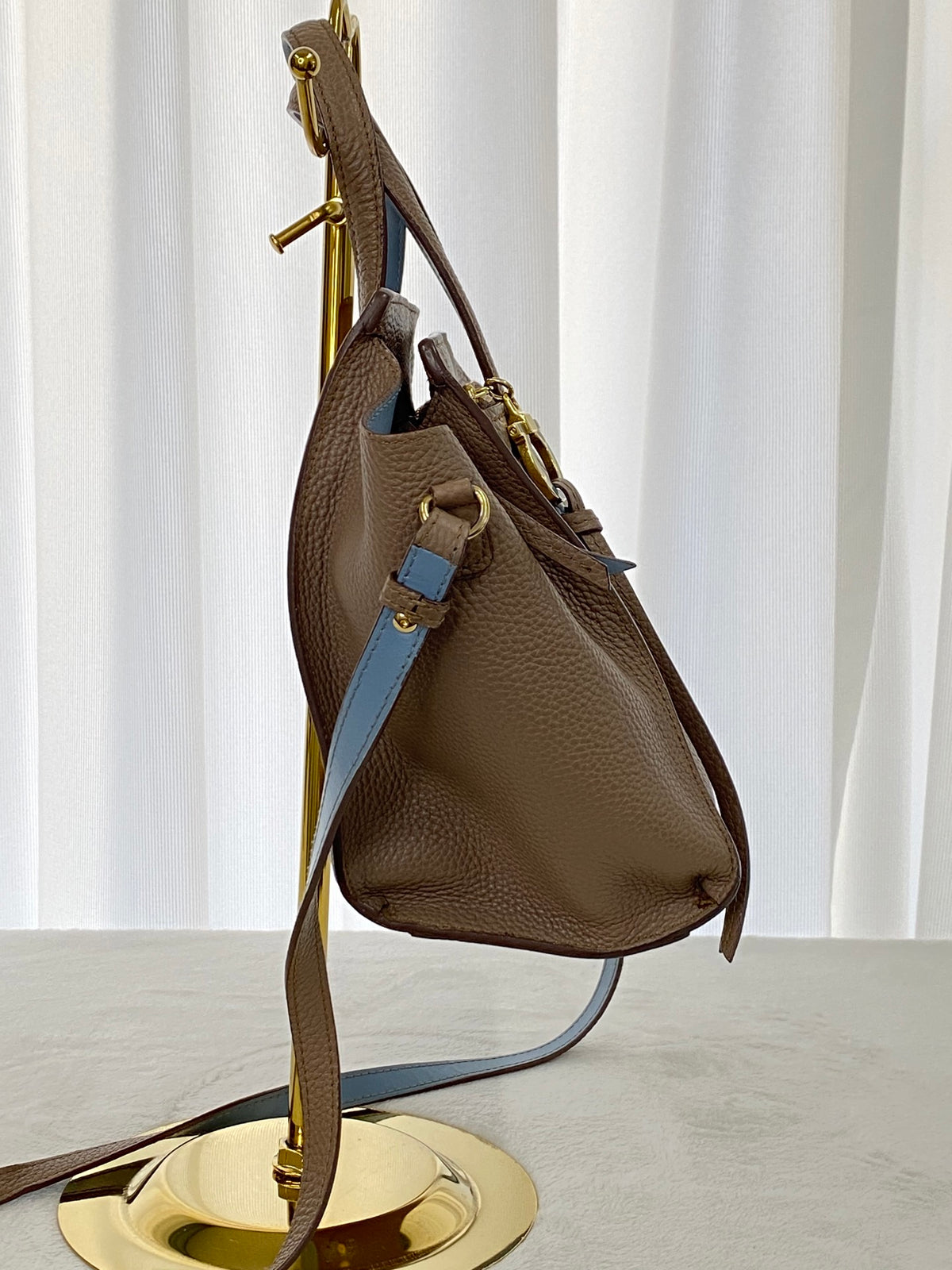 Salvatore Ferragamo Small Amy Pebbled Calfskin Tote