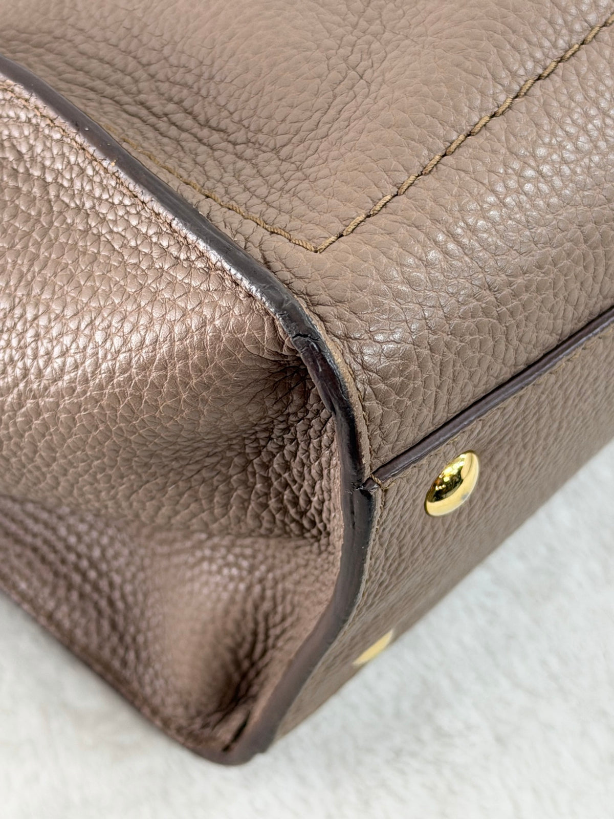 Salvatore Ferragamo Small Amy Pebbled Calfskin Tote