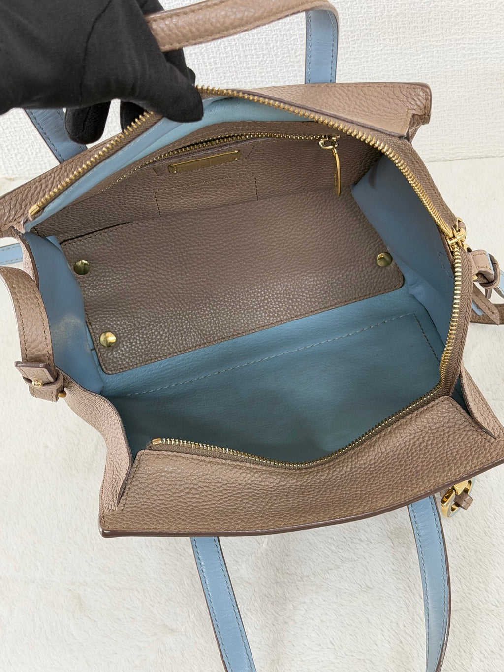 Salvatore Ferragamo Small Amy Pebbled Calfskin Tote