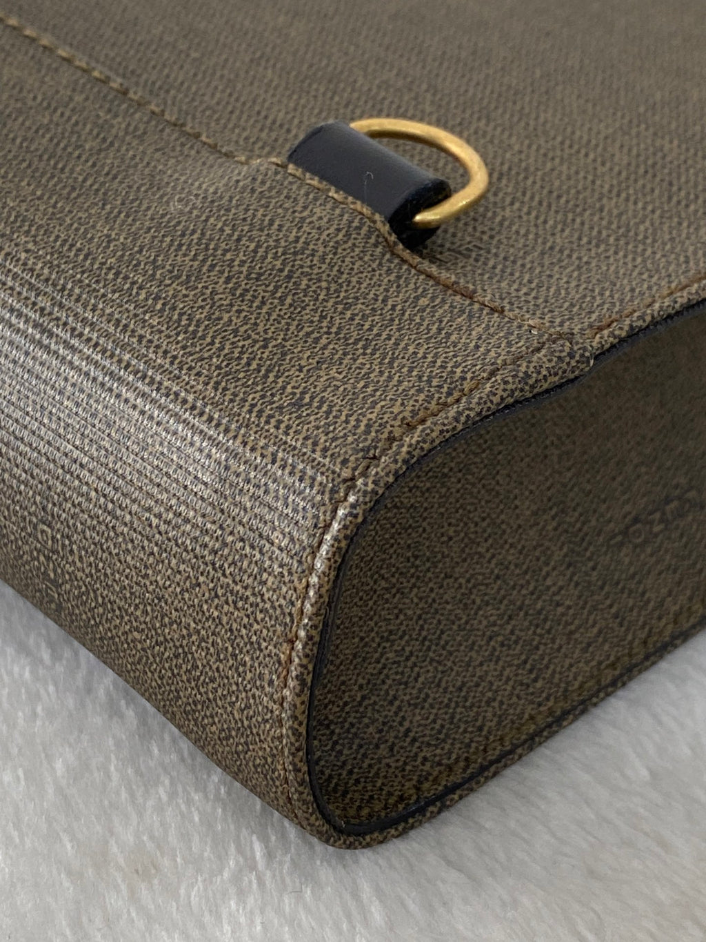 Fendi Square Canvas 2-Way Shopper Tote