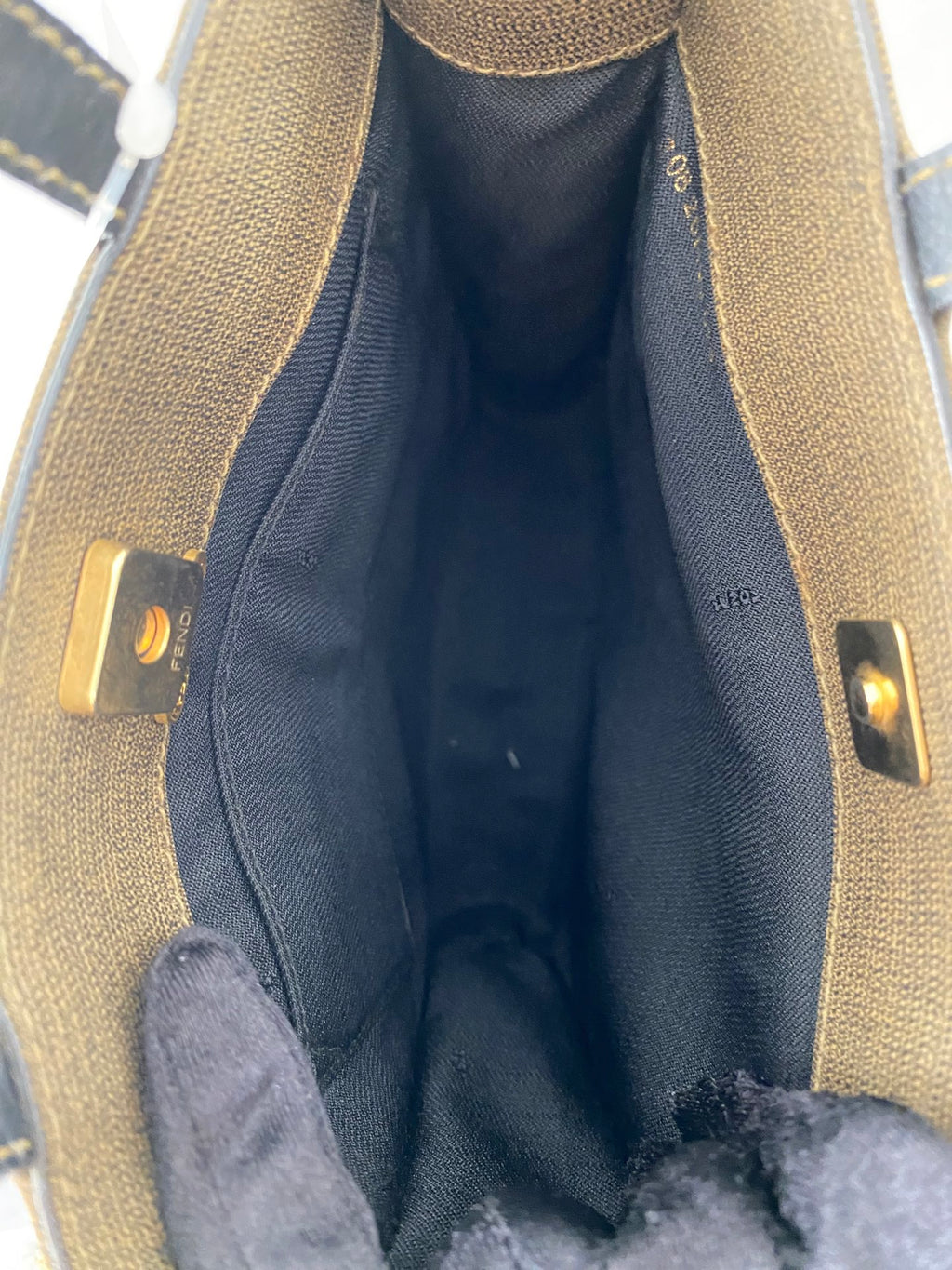 Fendi Square Canvas 2-Way Shopper Tote