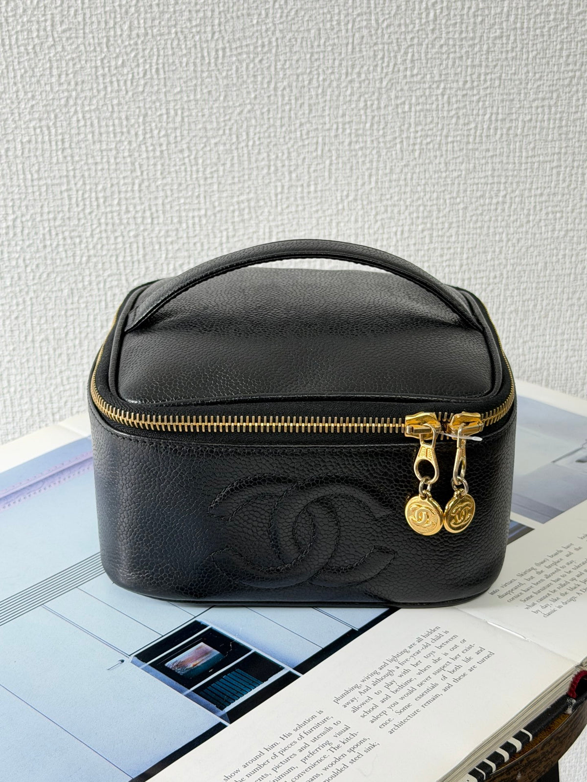 Chanel Caviar  CC Vanity Case Bag