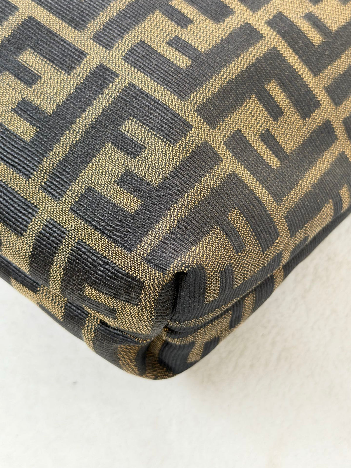 Fendi Zucca Canvas V-Cut Hobo Shoulder Bag