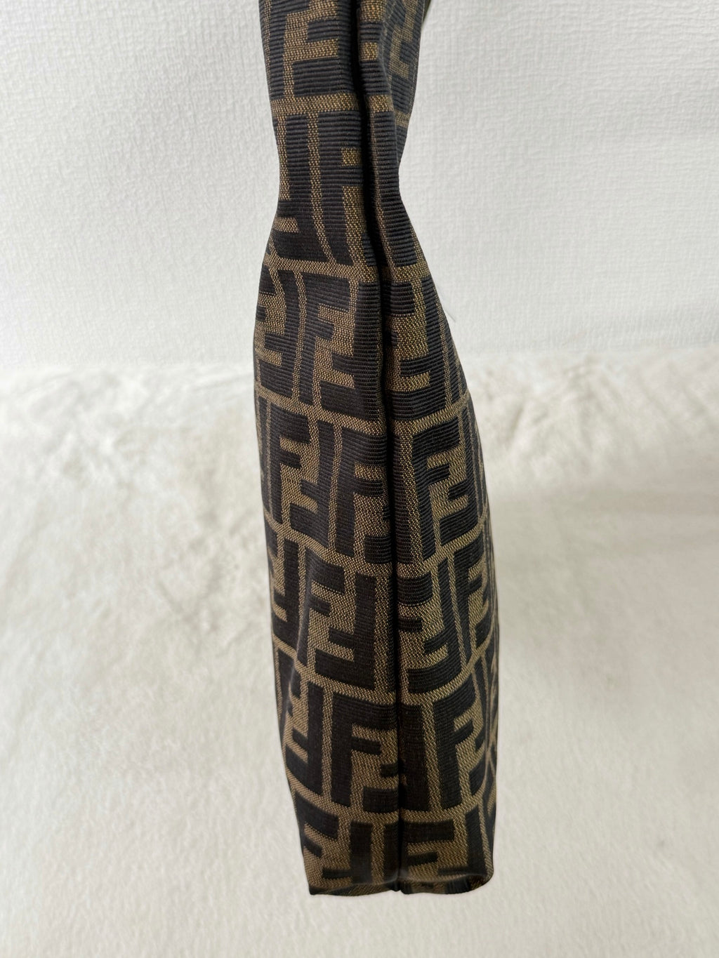 Fendi Zucca Canvas V-Cut Hobo Shoulder Bag