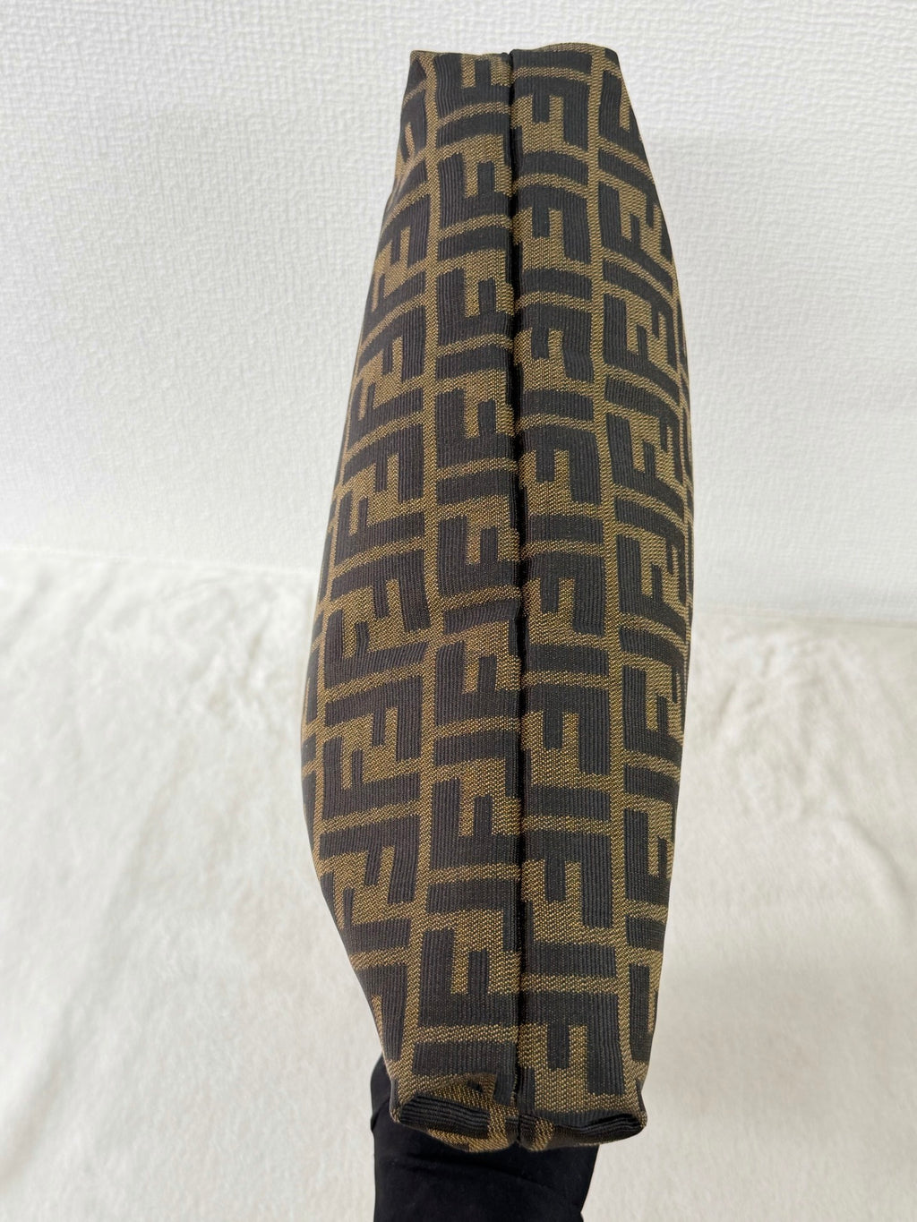 Fendi Zucca Canvas V-Cut Hobo Shoulder Bag