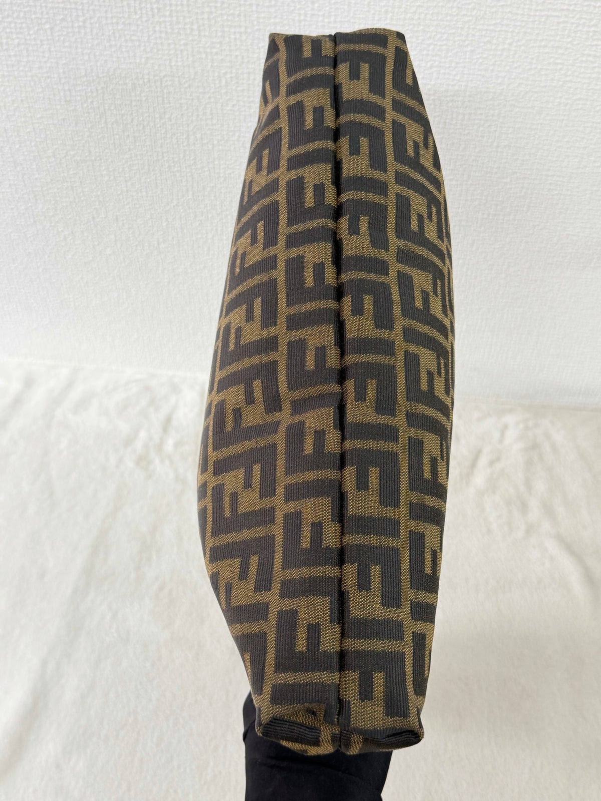 Fendi Zucca Canvas V-Cut Hobo Shoulder Bag