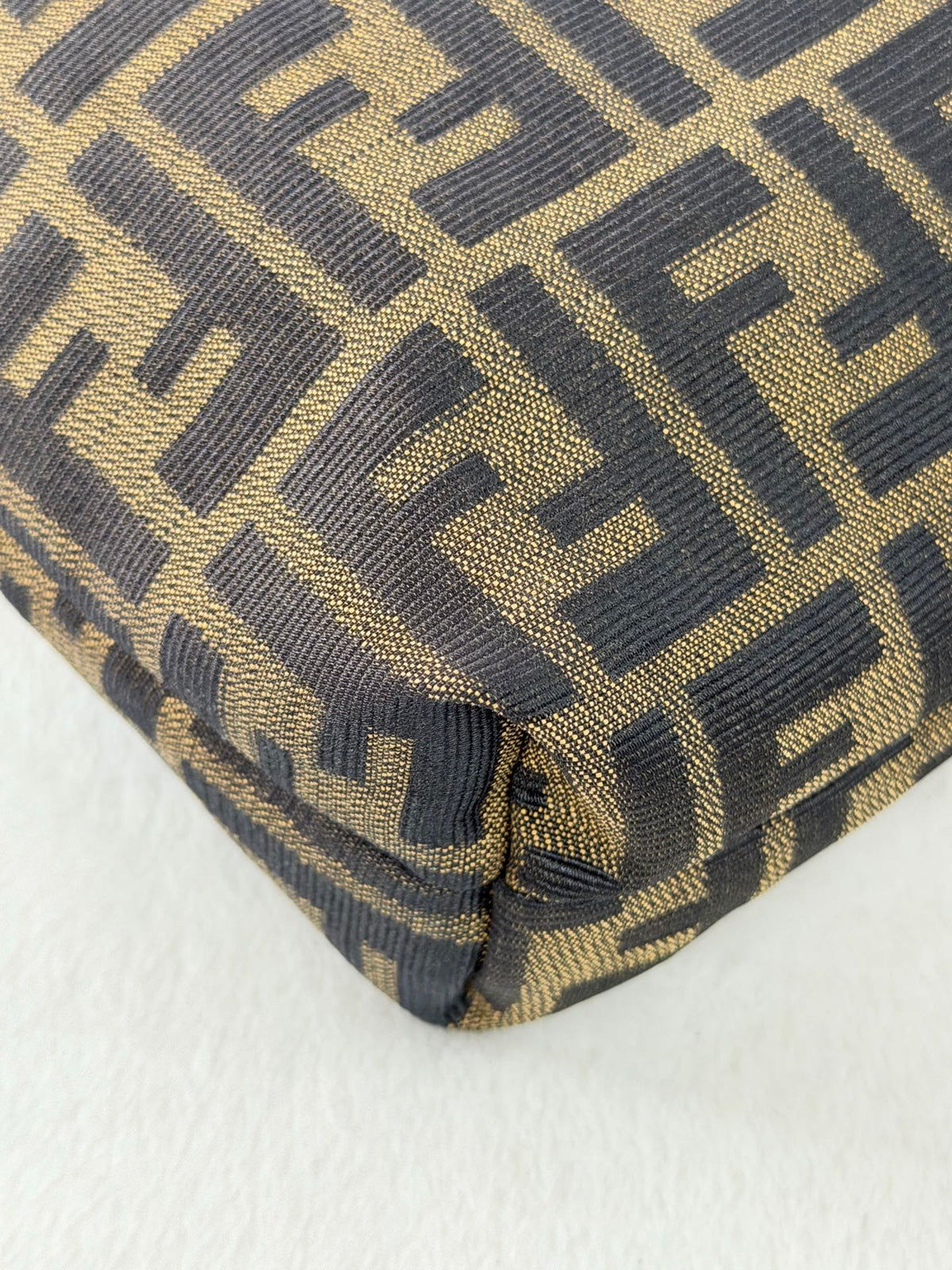 Fendi Zucca Canvas V-Cut Hobo Shoulder Bag