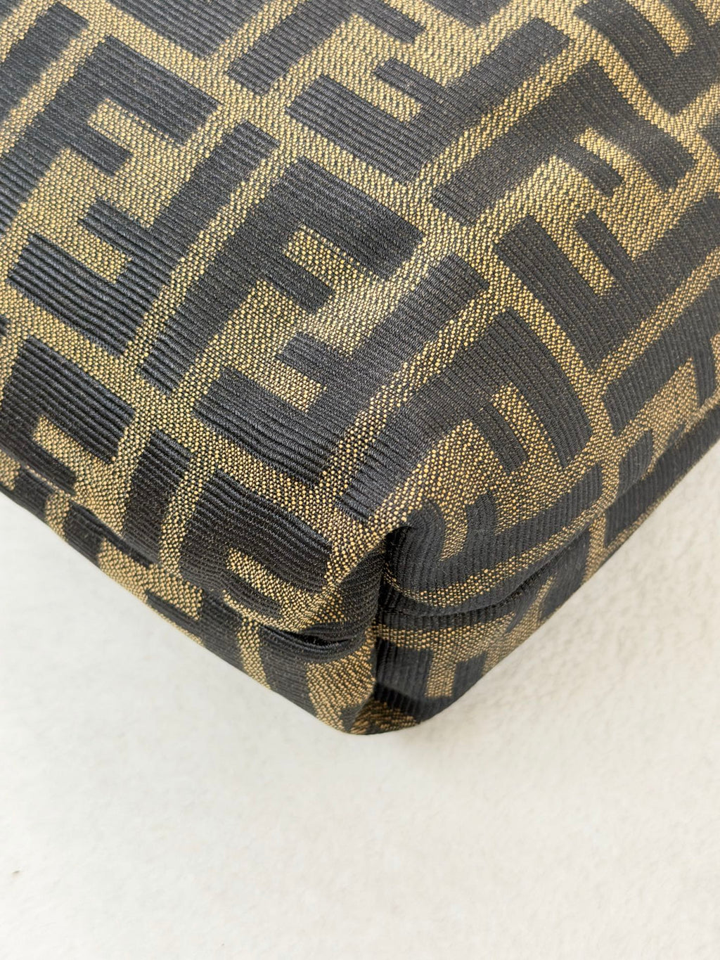 Fendi Zucca Canvas V-Cut Hobo Shoulder Bag
