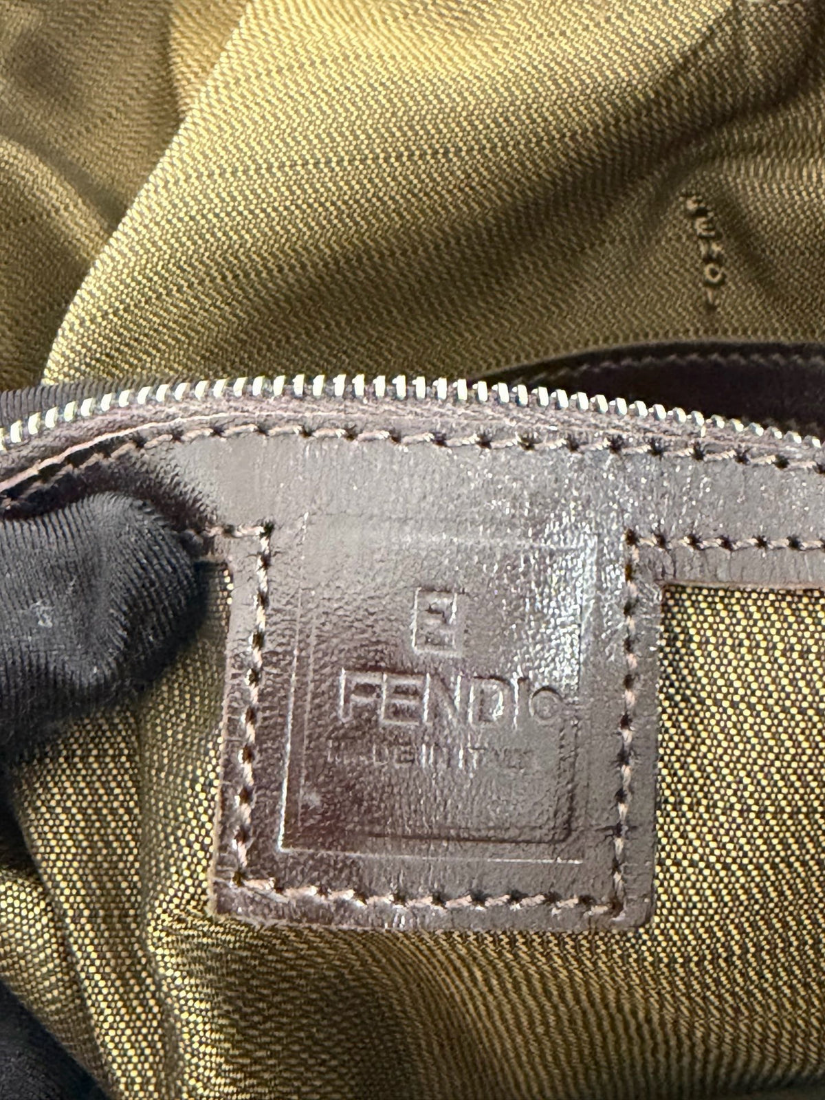 Fendi Zucca Canvas V-Cut Hobo Shoulder Bag