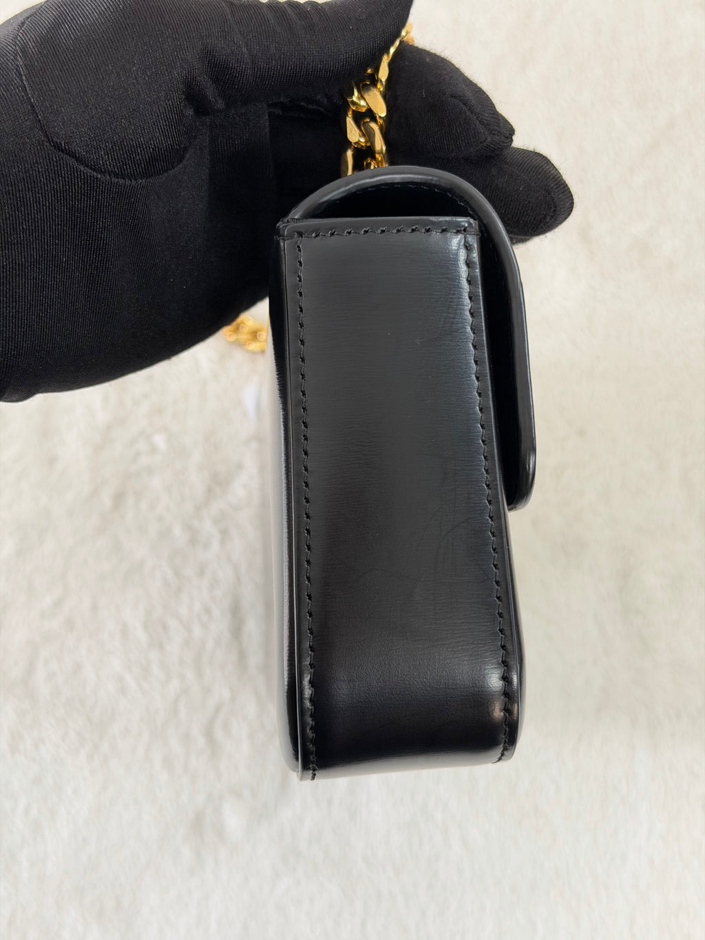 CELINE Triomphe Leather Chain Bag