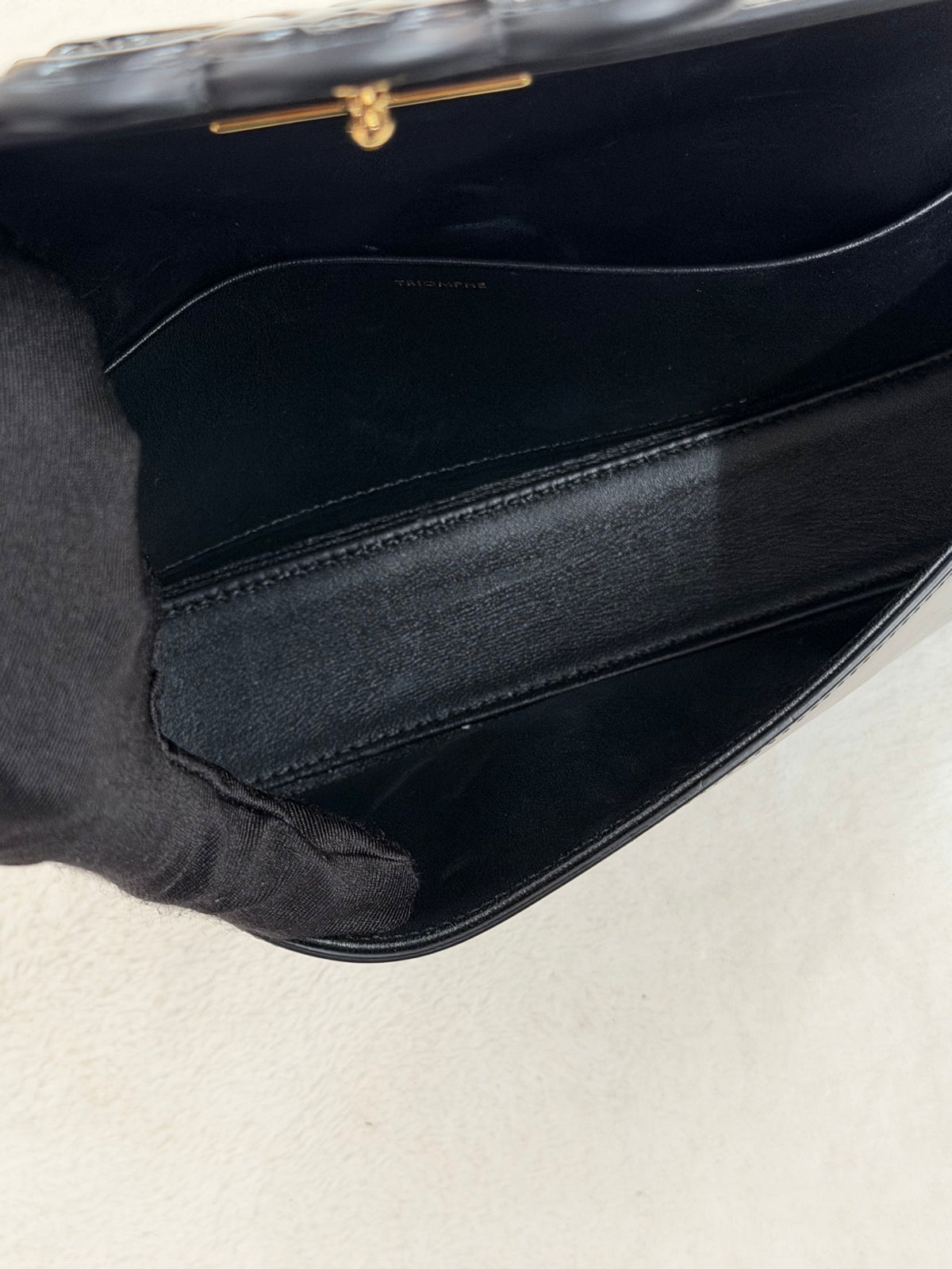 CELINE Triomphe Leather Chain Bag