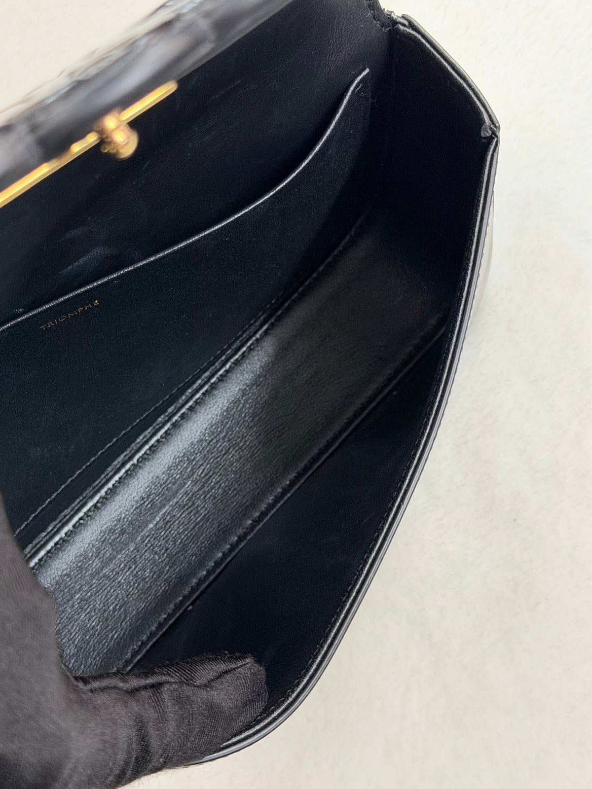 CELINE Triomphe Leather Chain Bag