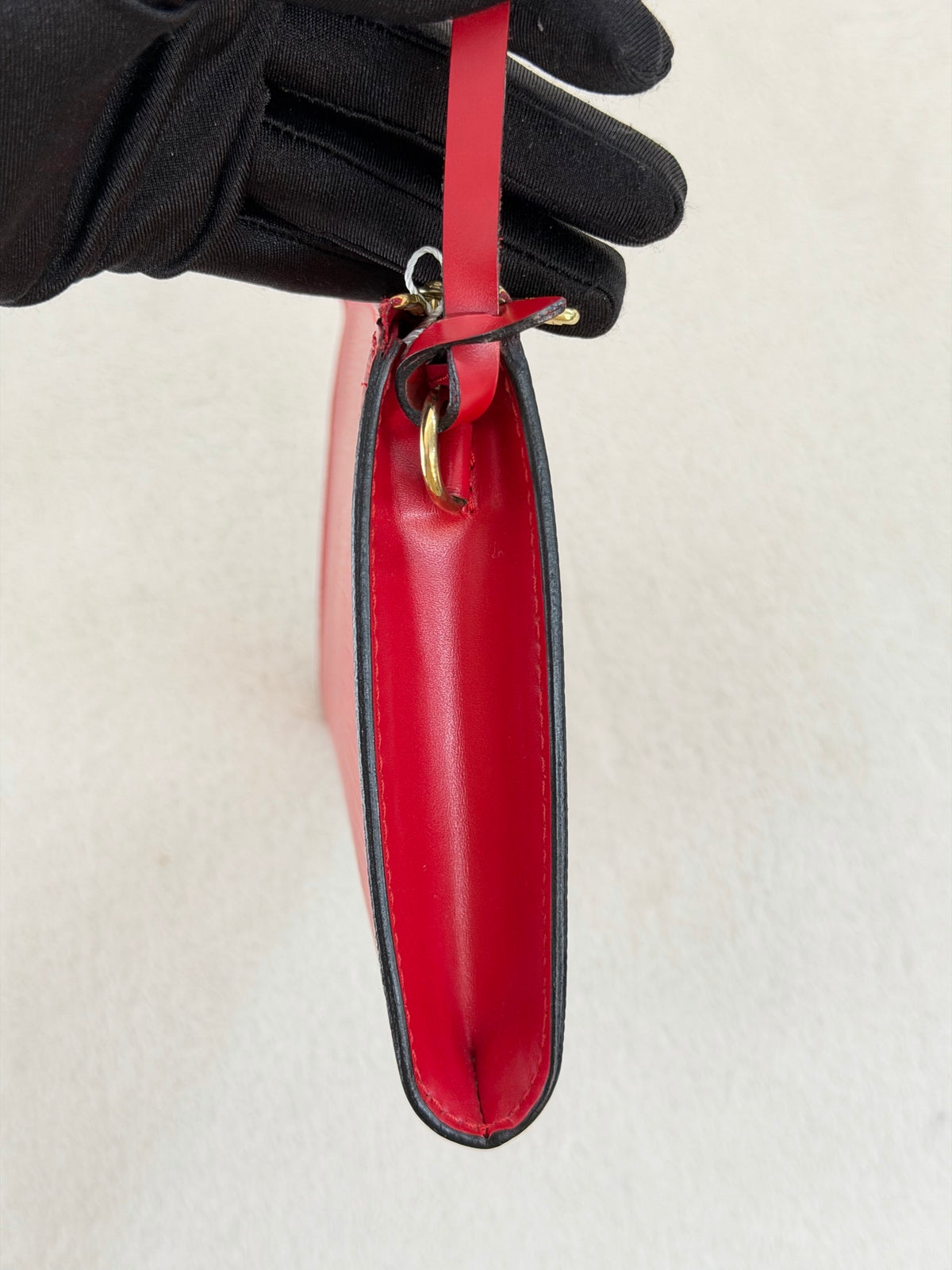 LOUIS VUITTON Epi Pochette Accessoires 24 Castilian Red Clutch Bag