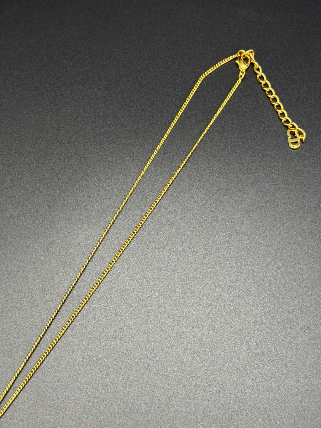 Christian Dior Gold-Plated Pleated Fan Motif Pendant Necklace
