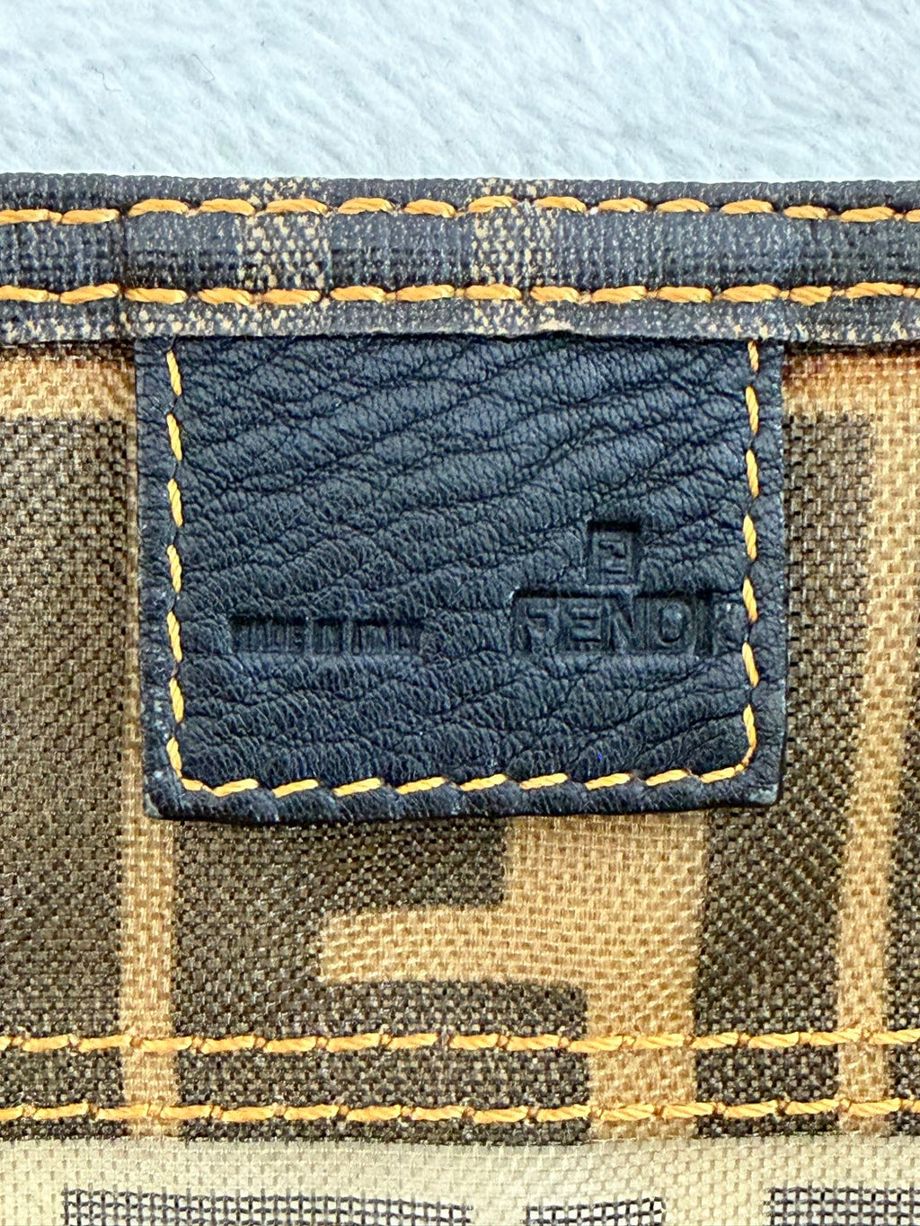 FENDI Zucca Pattern Mesh Square Tote Bag with Matching Pouch