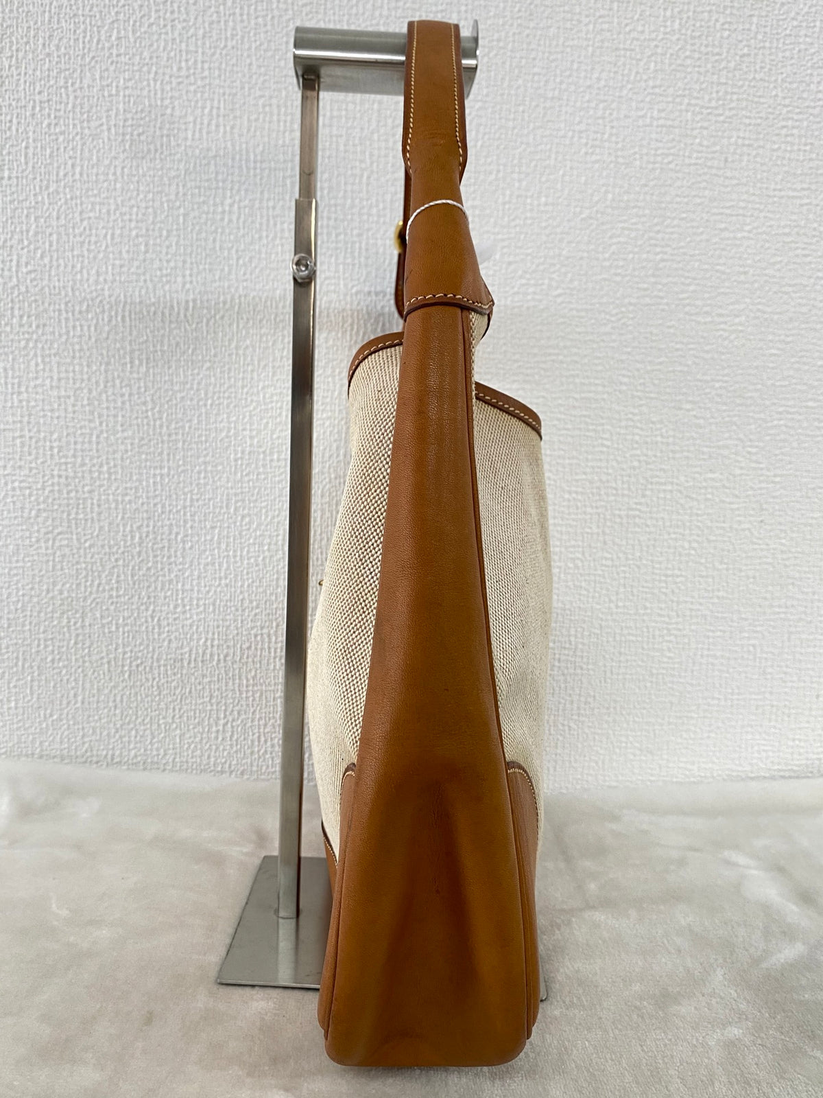 Hermès Vintage Toile Canvas Leather Tsako Shoulder Bag