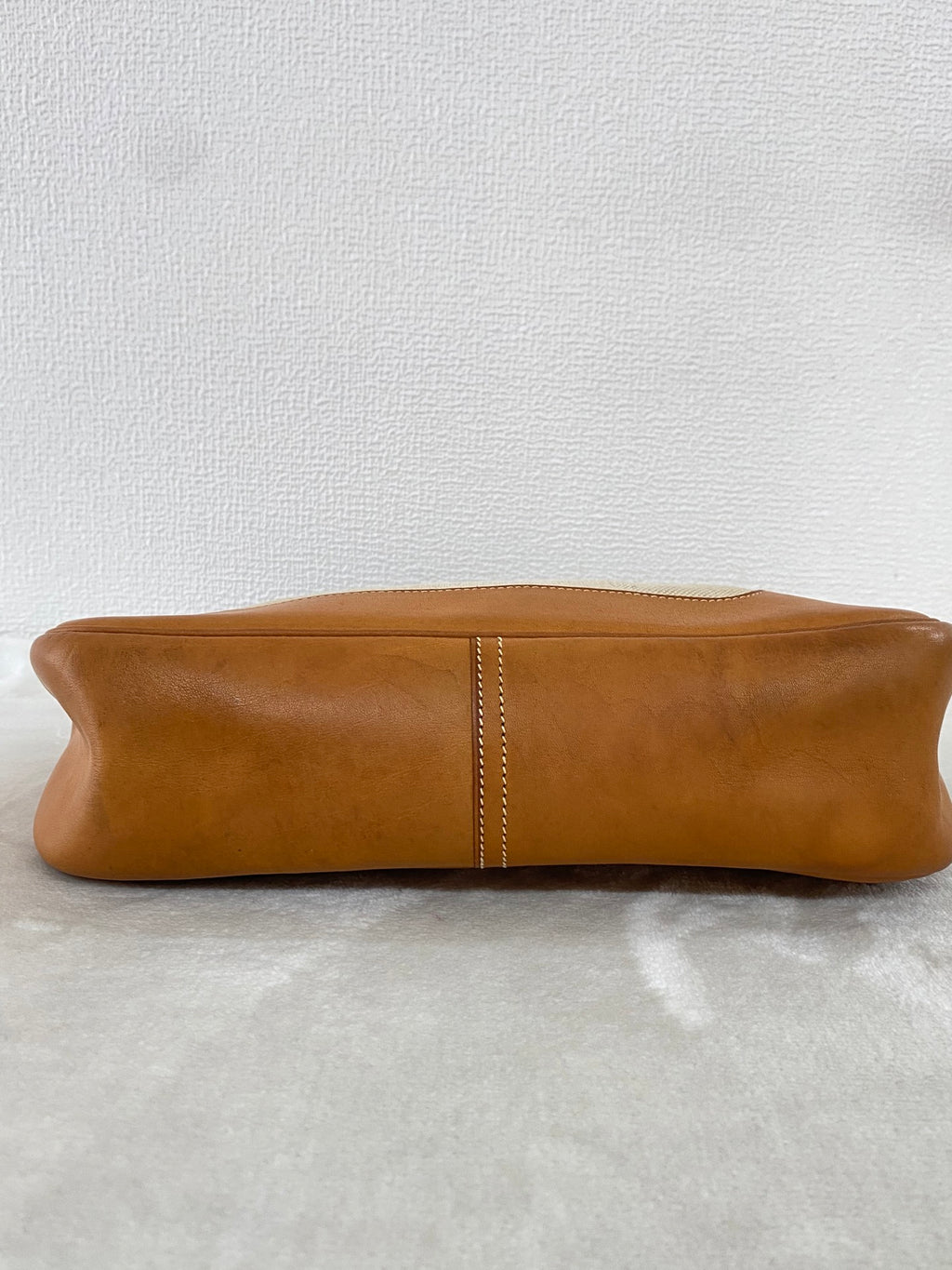 Hermès Vintage Toile Canvas Leather Tsako Shoulder Bag