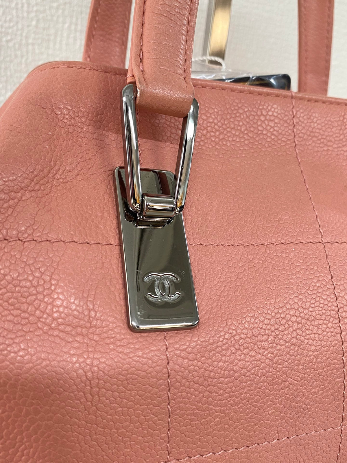 Chanel Chocobar Caviar Skin Bowling Bag