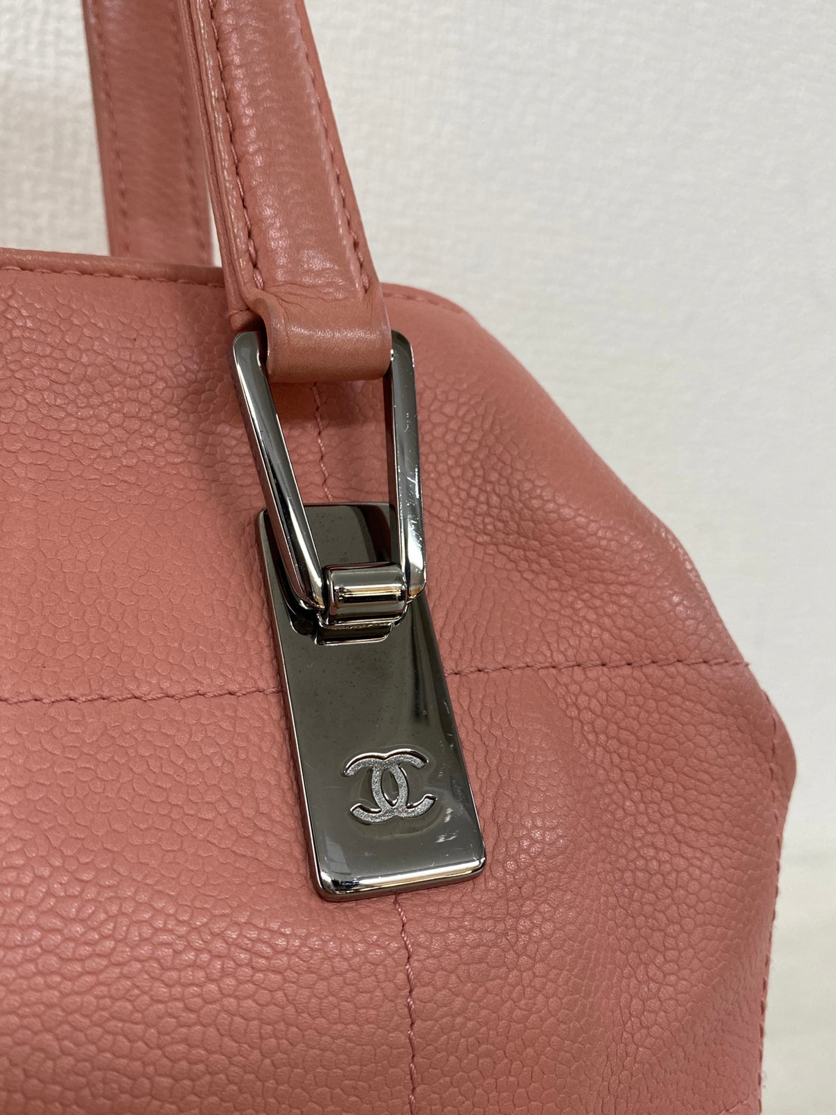 Chanel Chocobar Caviar Skin Bowling Bag
