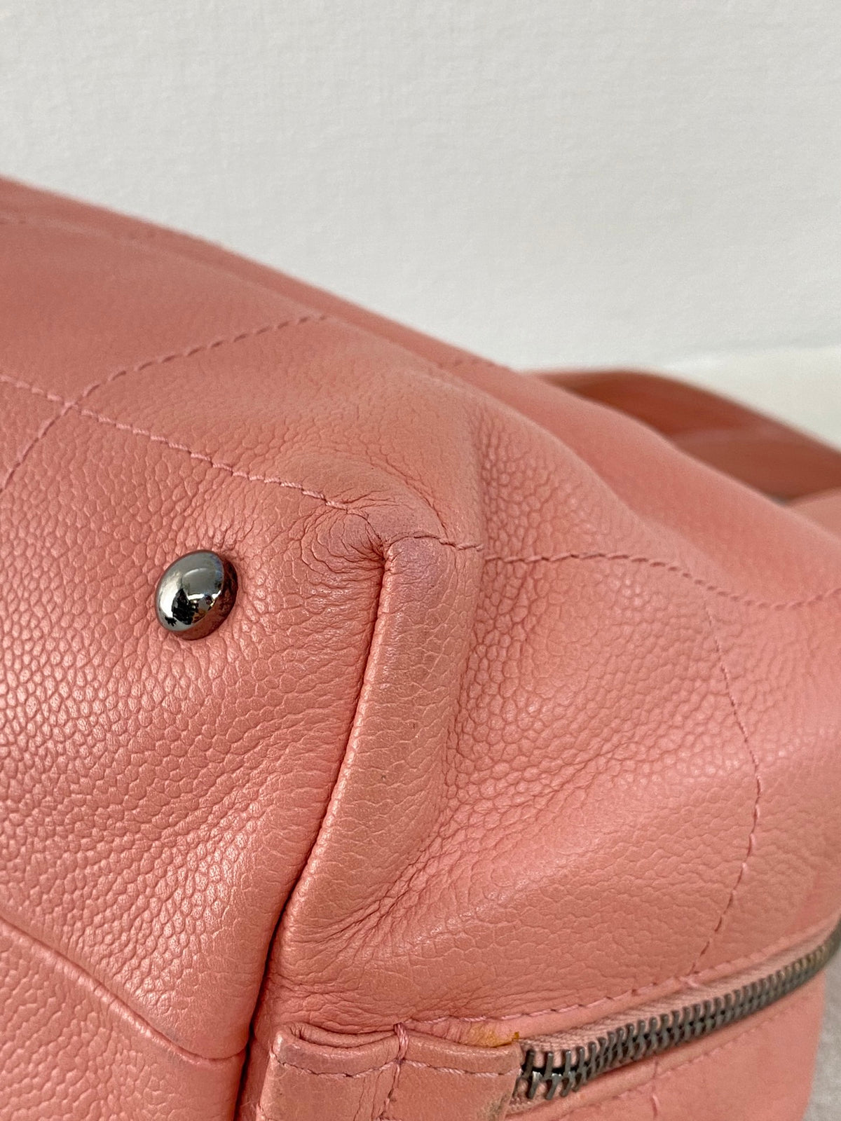 Chanel Chocobar Caviar Skin Bowling Bag