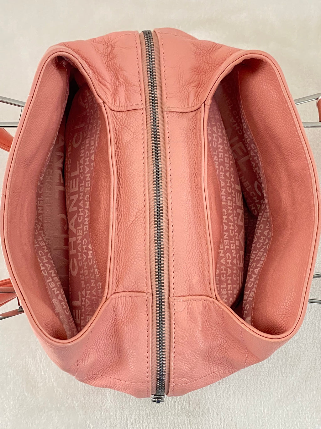Chanel Chocobar Caviar Skin Bowling Bag