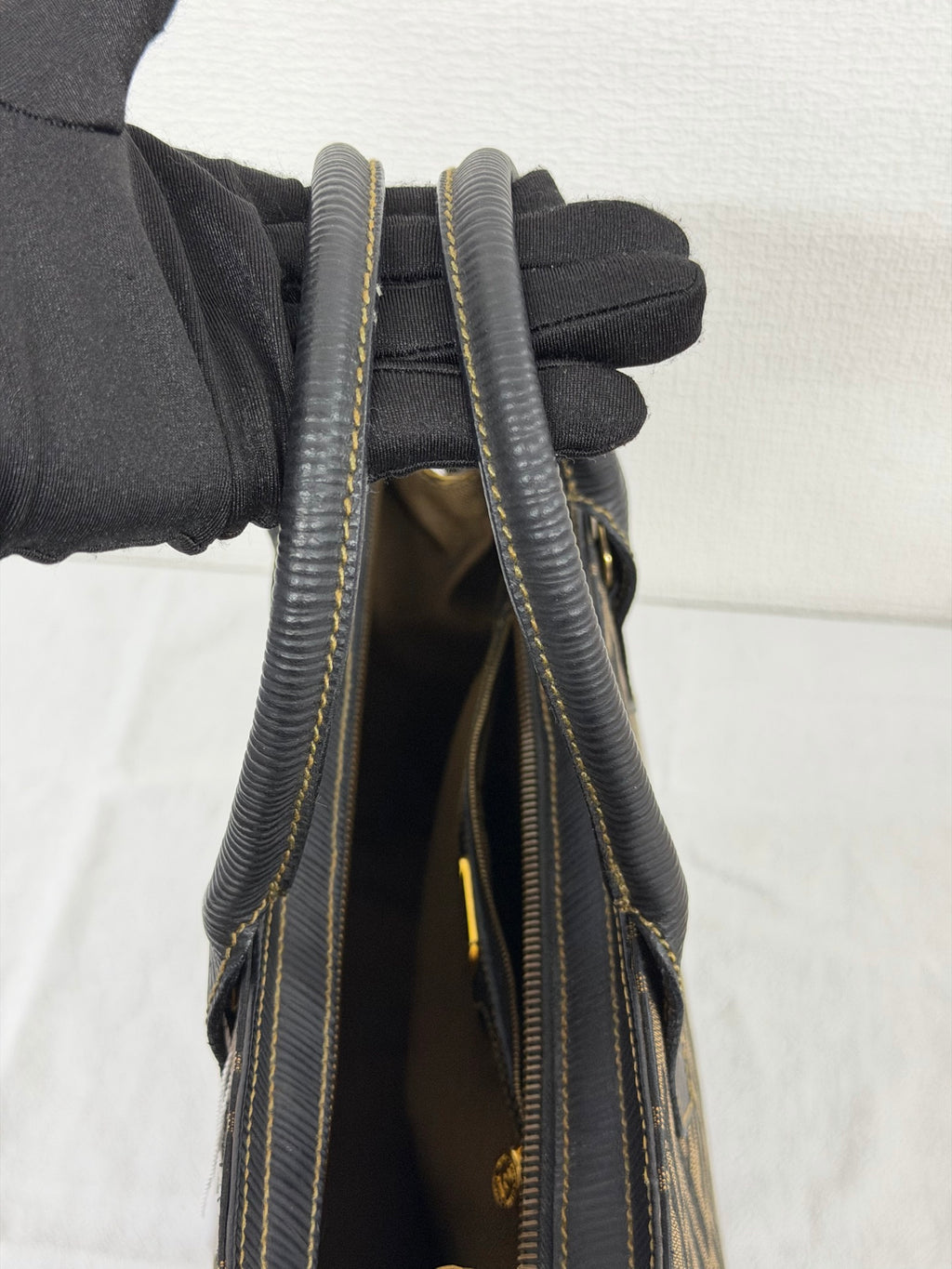Fendi Vintage Zucca FF Pattern Canvas Leather Tote Handbag