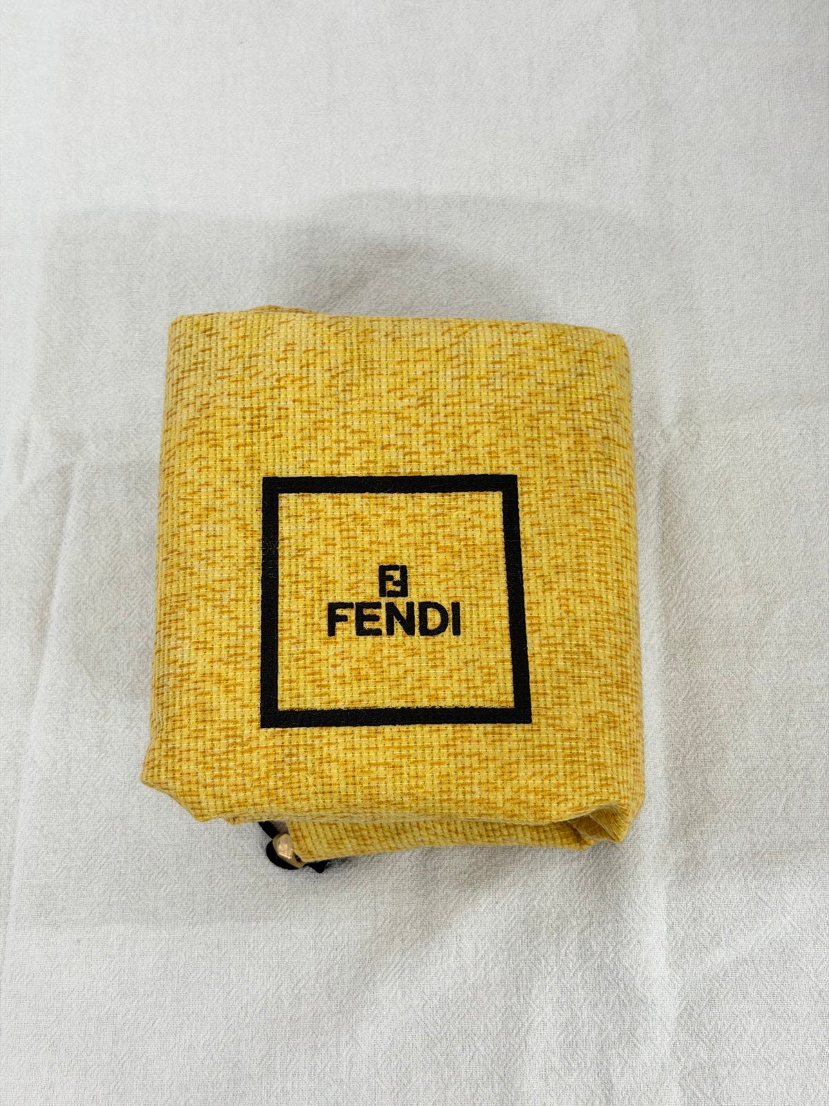 Fendi Vintage Zucca FF Pattern Canvas Leather Tote Handbag