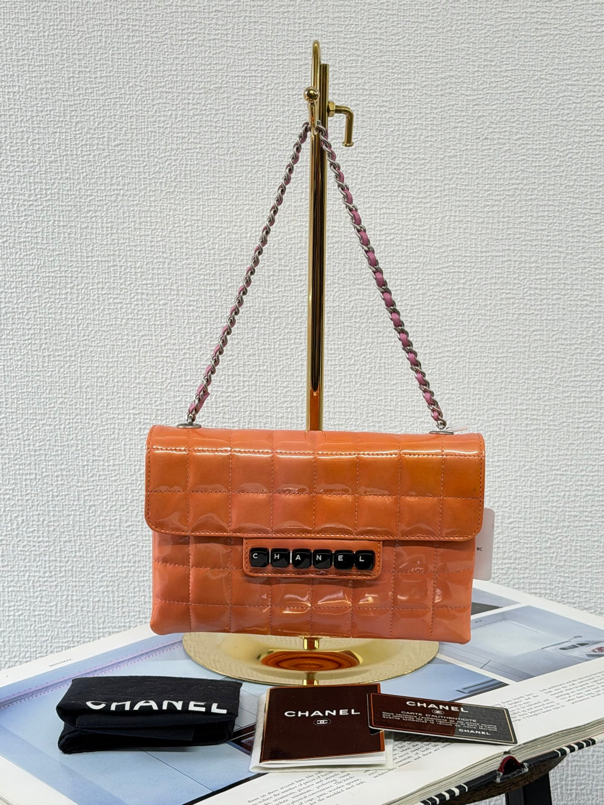 Chanel Chocolate Bar Patent Keyboard Bag