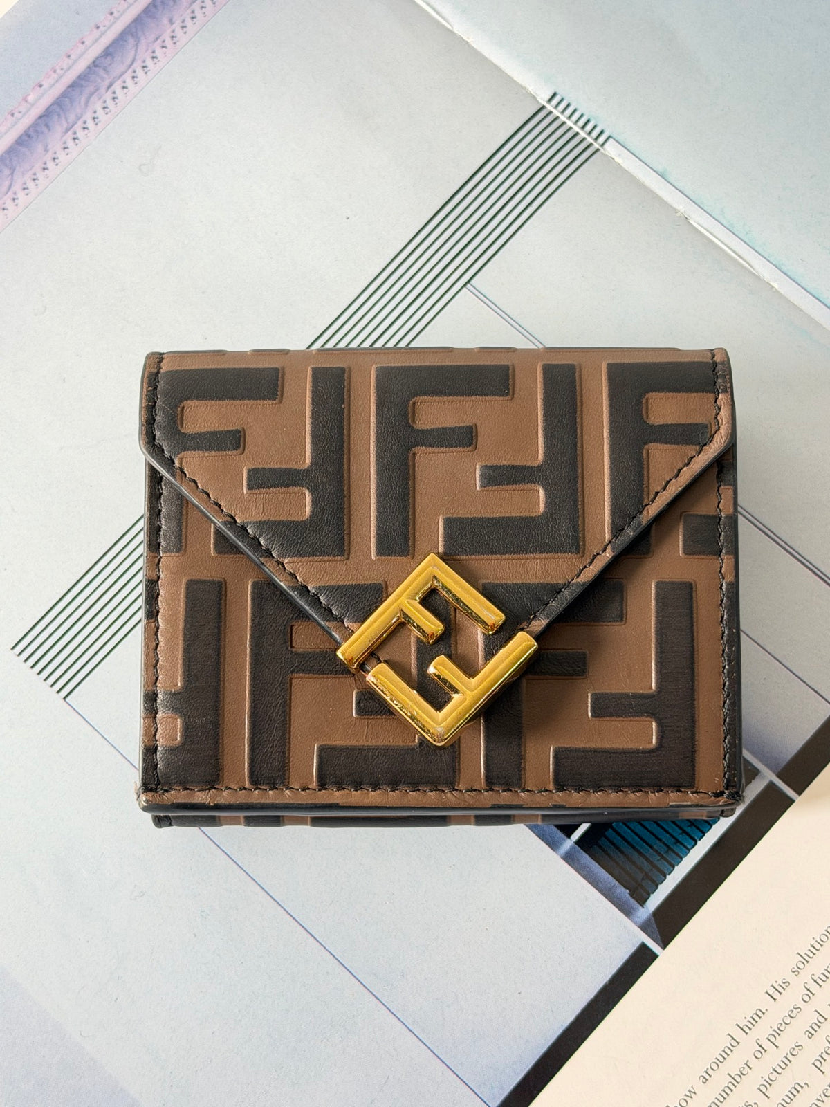 Fendi FF Diamonds Medium Trifold Wallet