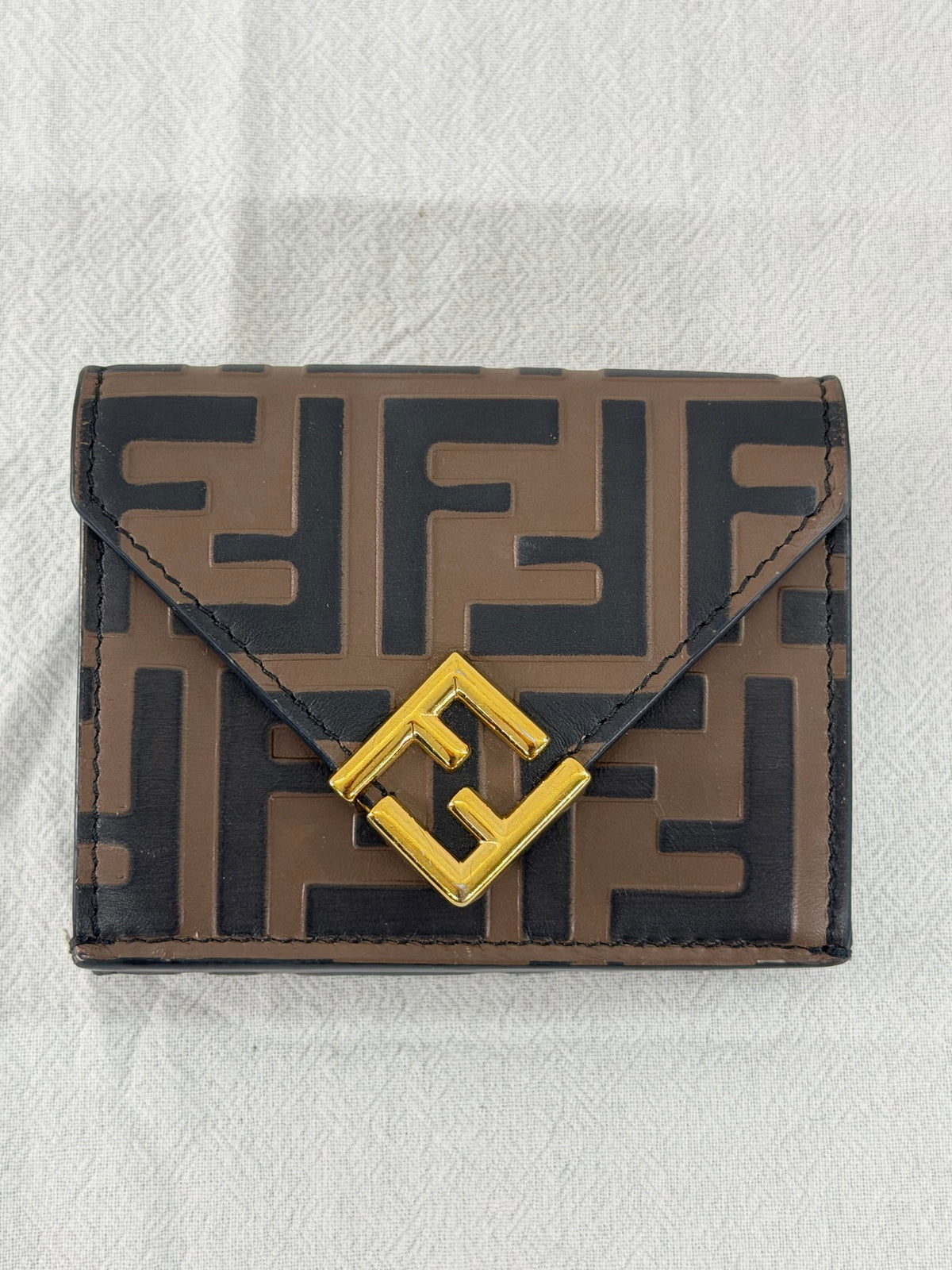 Fendi FF Diamonds Medium Trifold Wallet