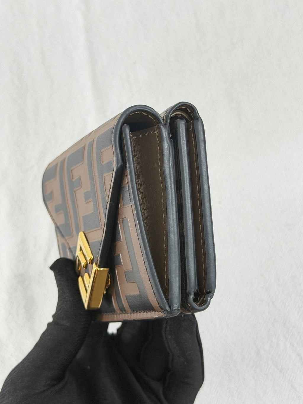 Fendi FF Diamonds Medium Trifold Wallet