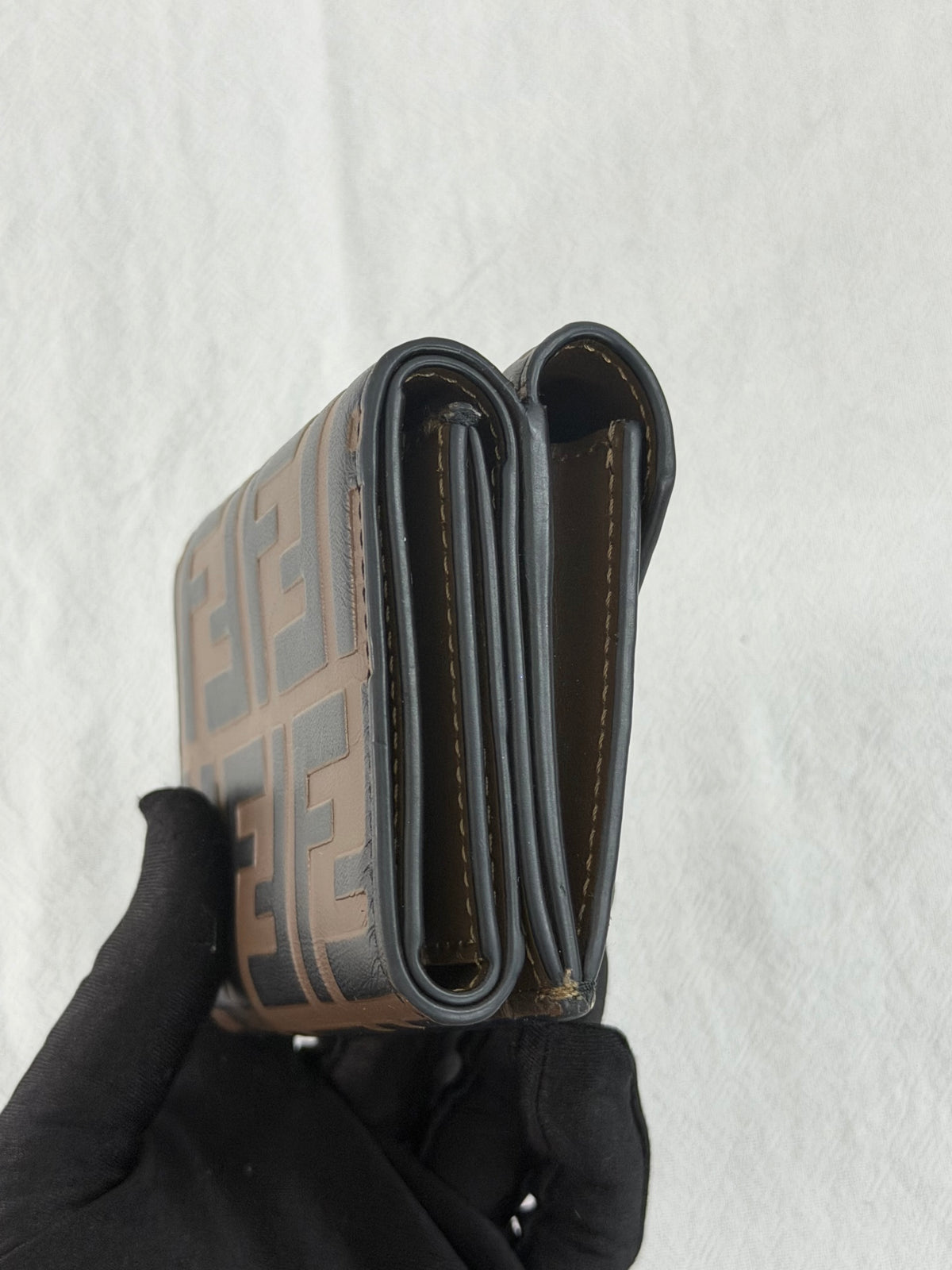 Fendi FF Diamonds Medium Trifold Wallet