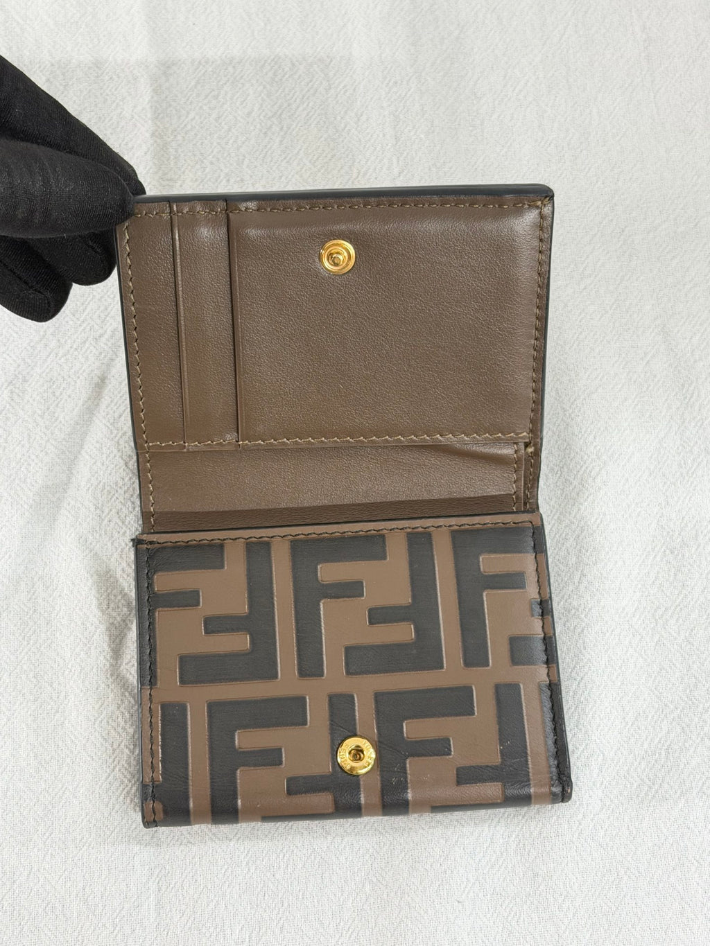 Fendi FF Diamonds Medium Trifold Wallet