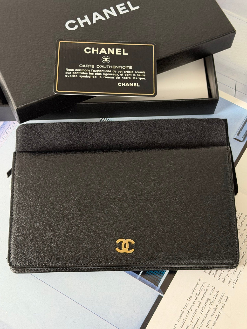 Chanel Vintage Caviar Skin CC Multi Case Long Wallet