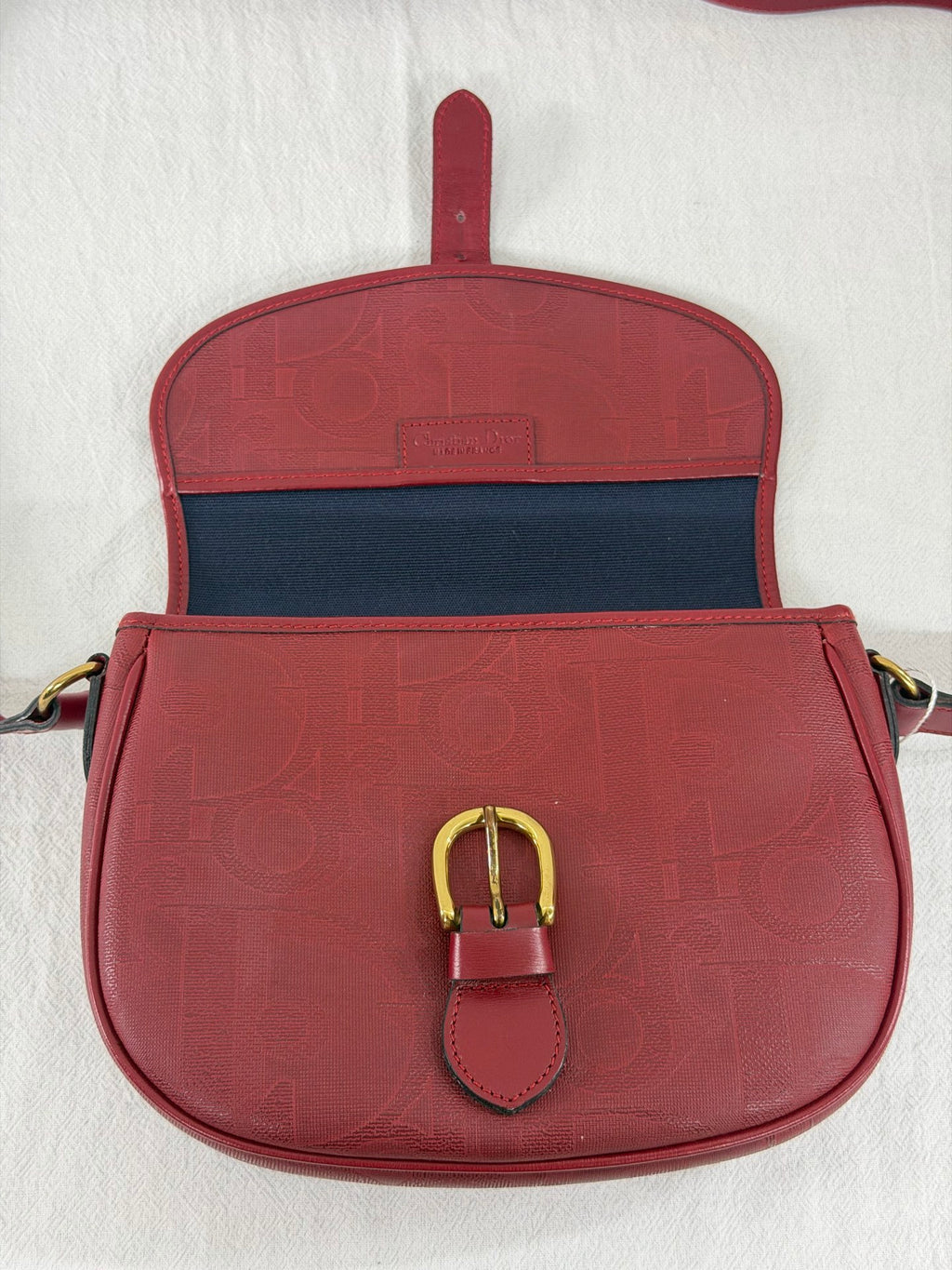 Christian Dior Vintage Trotter Monogram Shoulder Saddle Bag