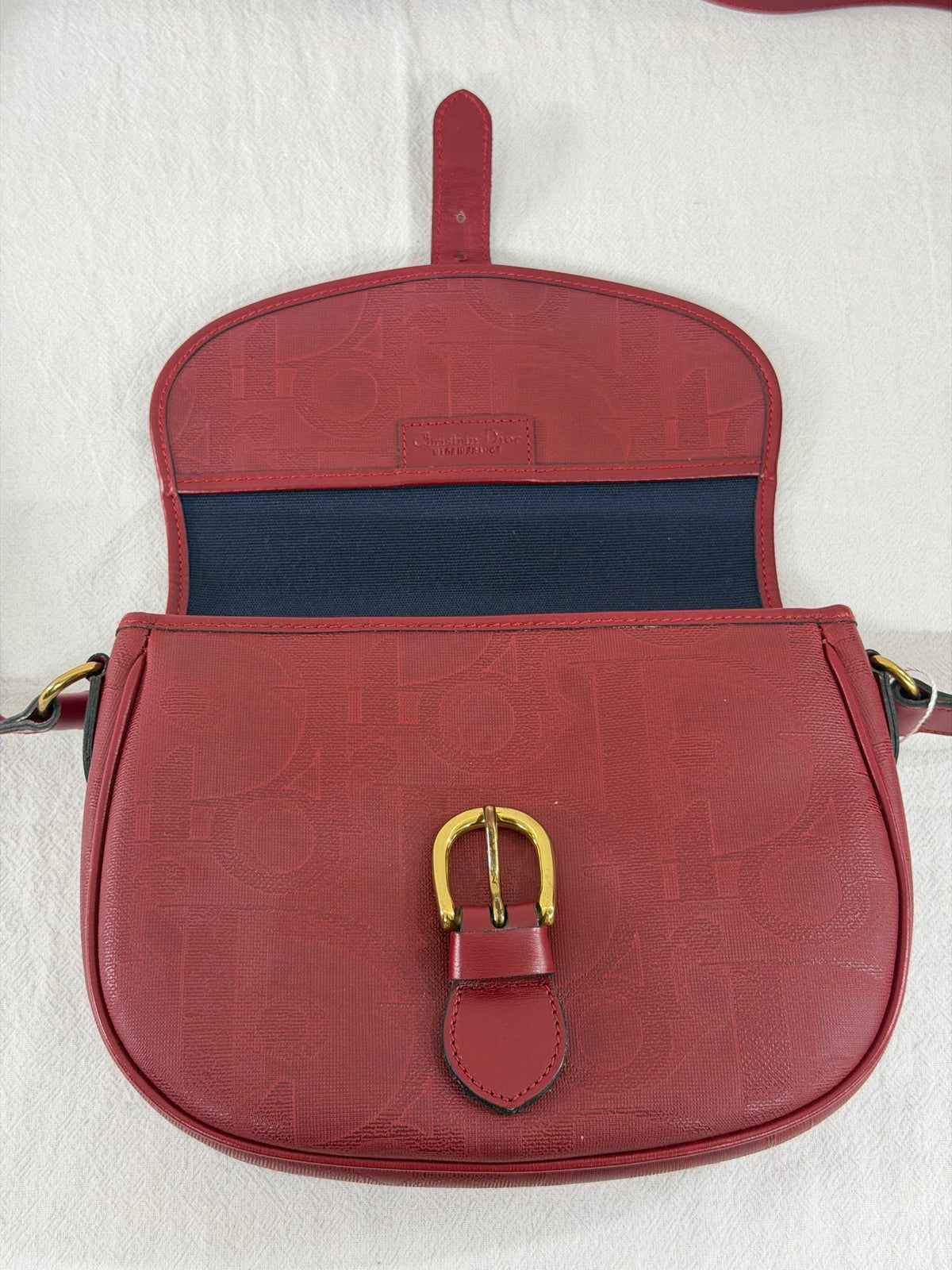 Christian Dior Vintage Trotter Monogram Shoulder Saddle Bag