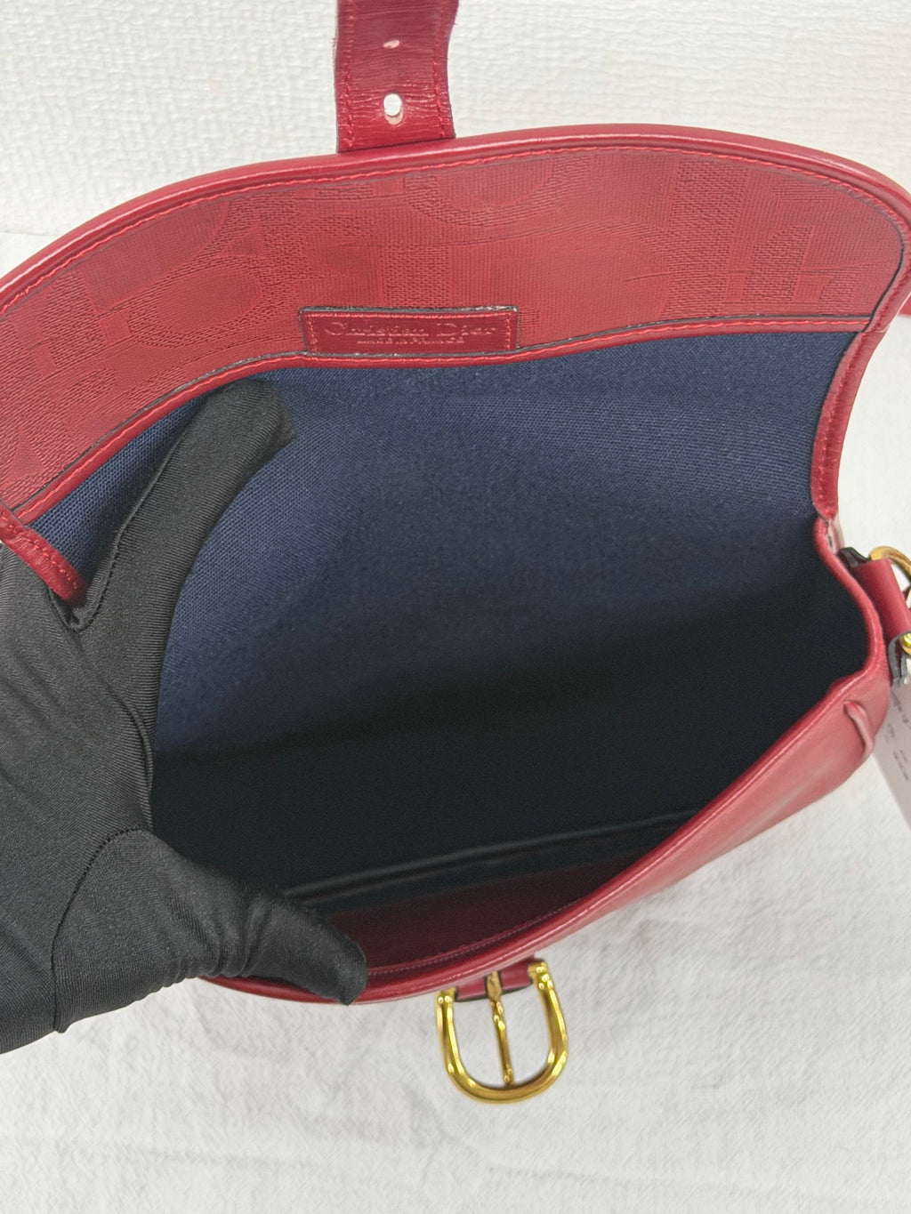 Christian Dior Vintage Trotter Monogram Shoulder Saddle Bag