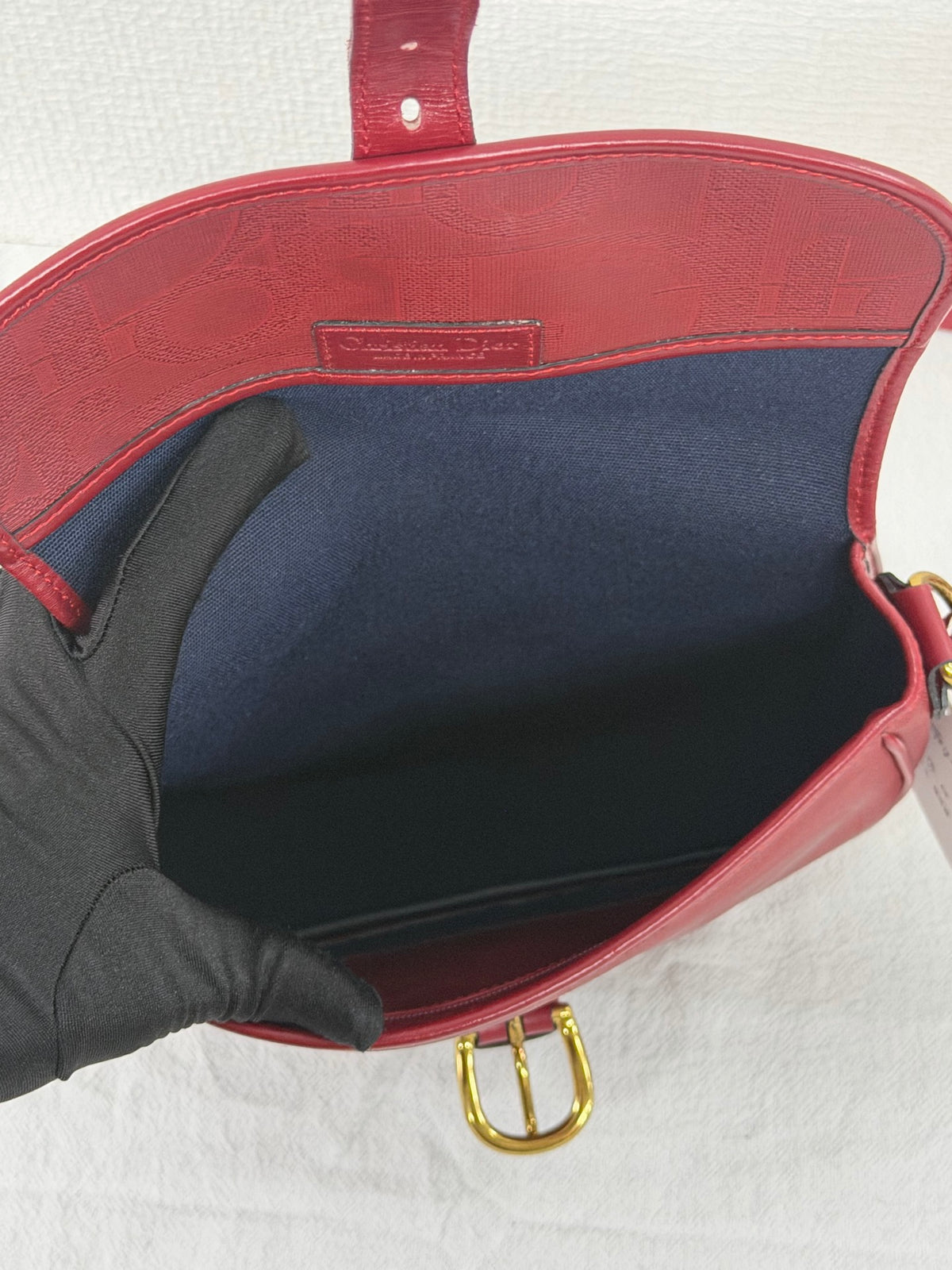 Christian Dior Vintage Trotter Monogram Shoulder Saddle Bag