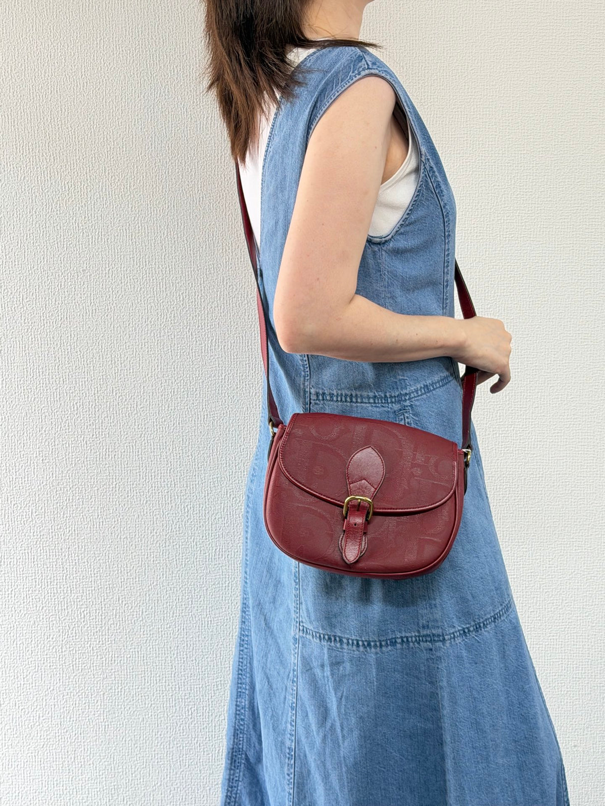 Christian Dior Vintage Trotter Monogram Shoulder Saddle Bag