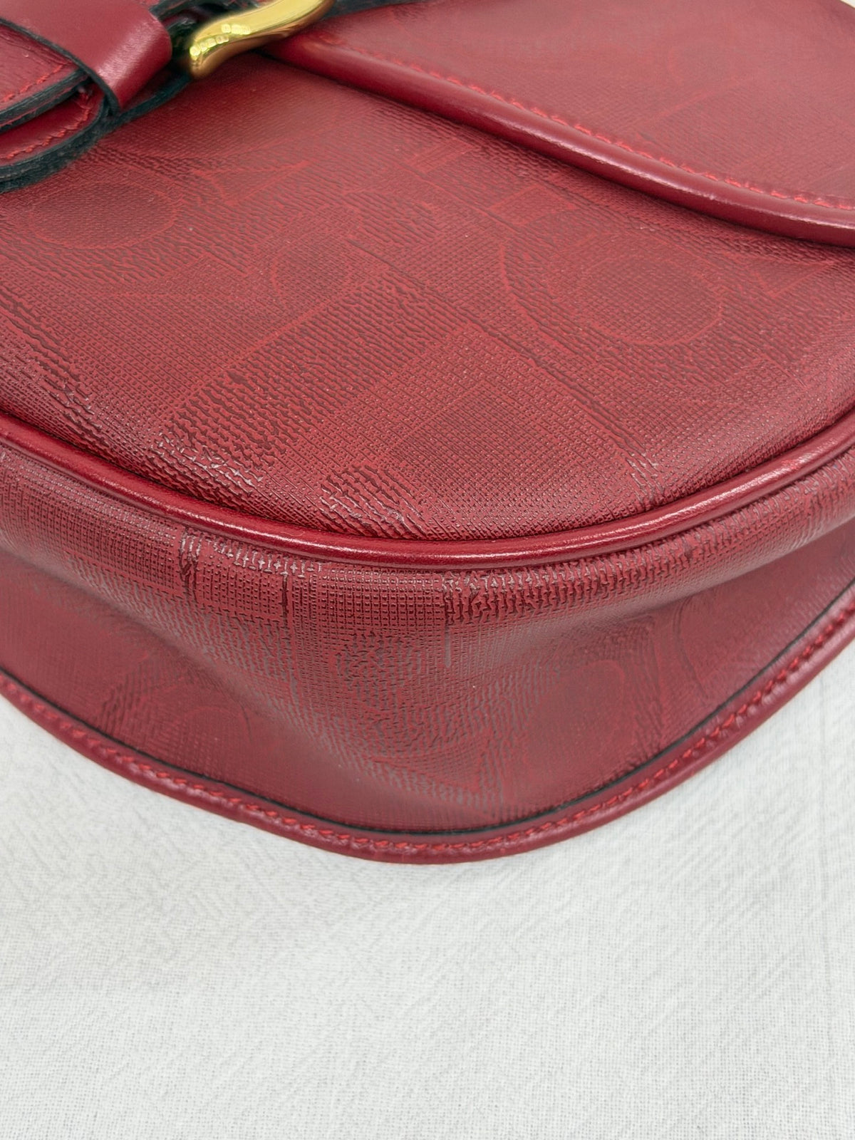 Christian Dior Vintage Trotter Monogram Shoulder Saddle Bag