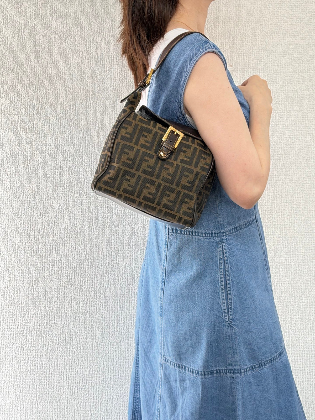 Fendi Vintage Zucca Canvas Flap Shoulder Bag