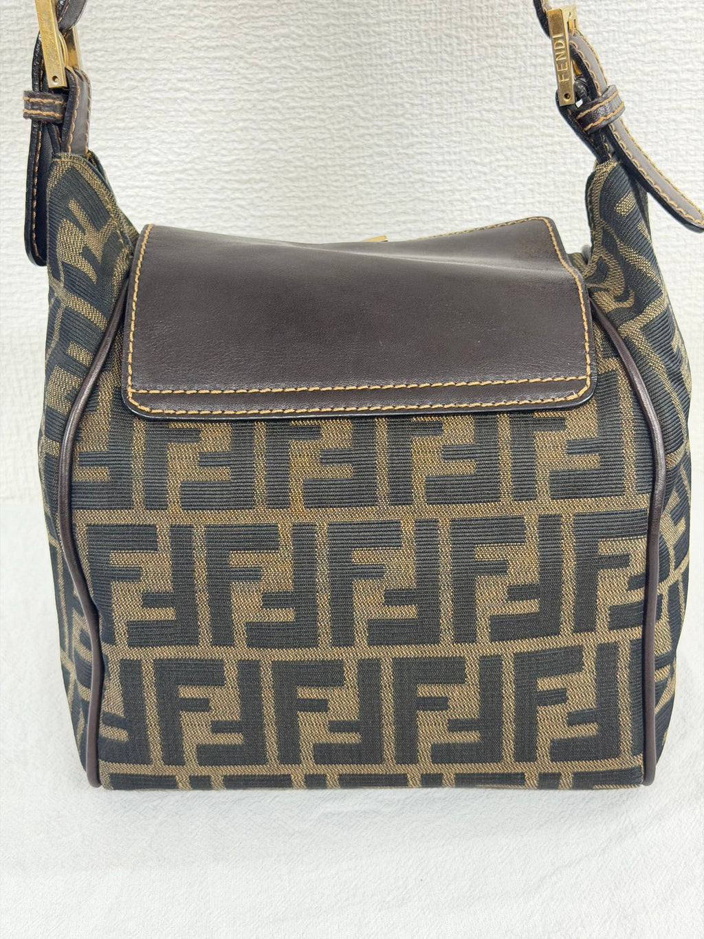 Fendi Vintage Zucca Canvas Flap Shoulder Bag